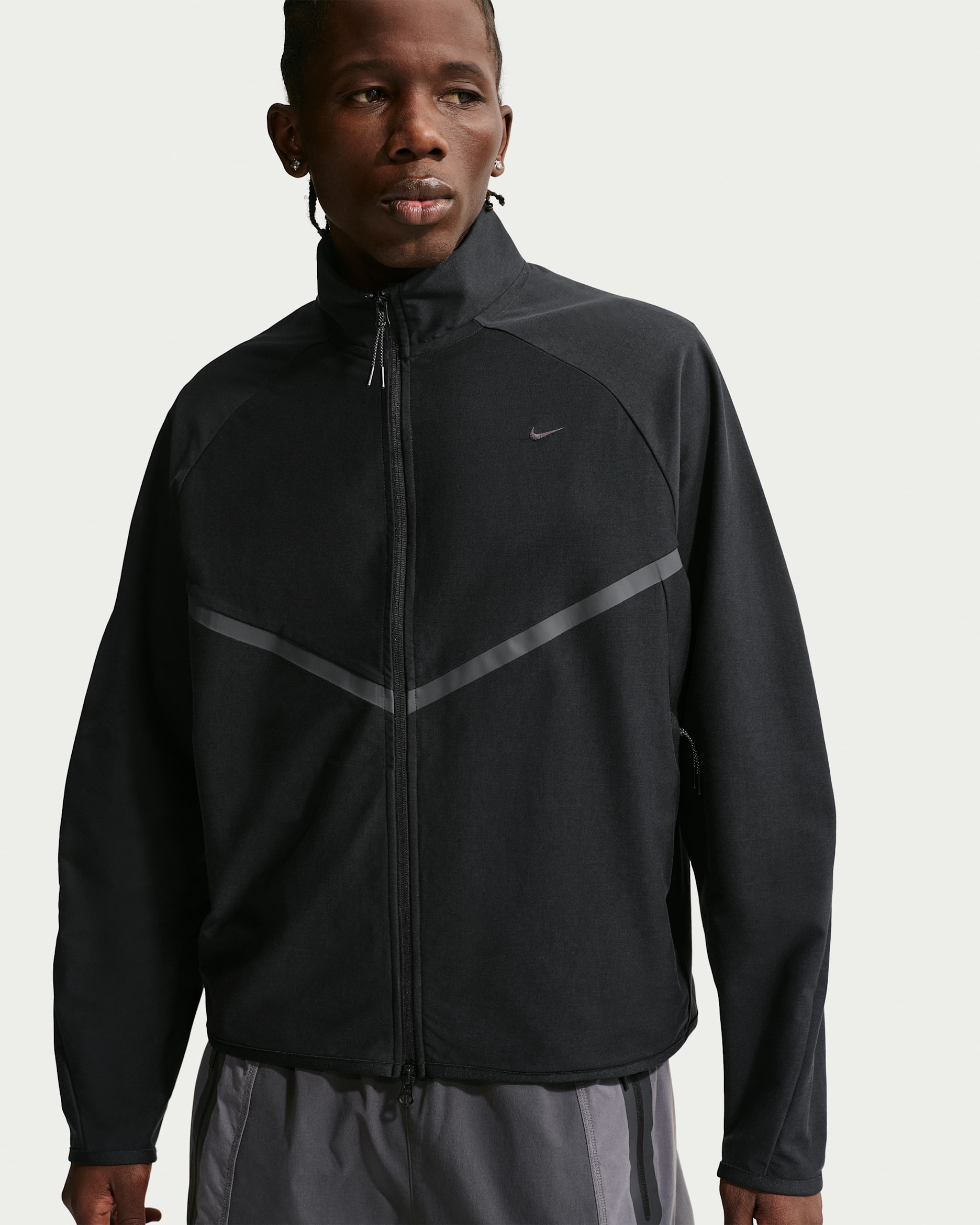 Veste de survêtement en maille Shori Dri-FIT Nike Sportswear Tech pour homme - Noir/Noir