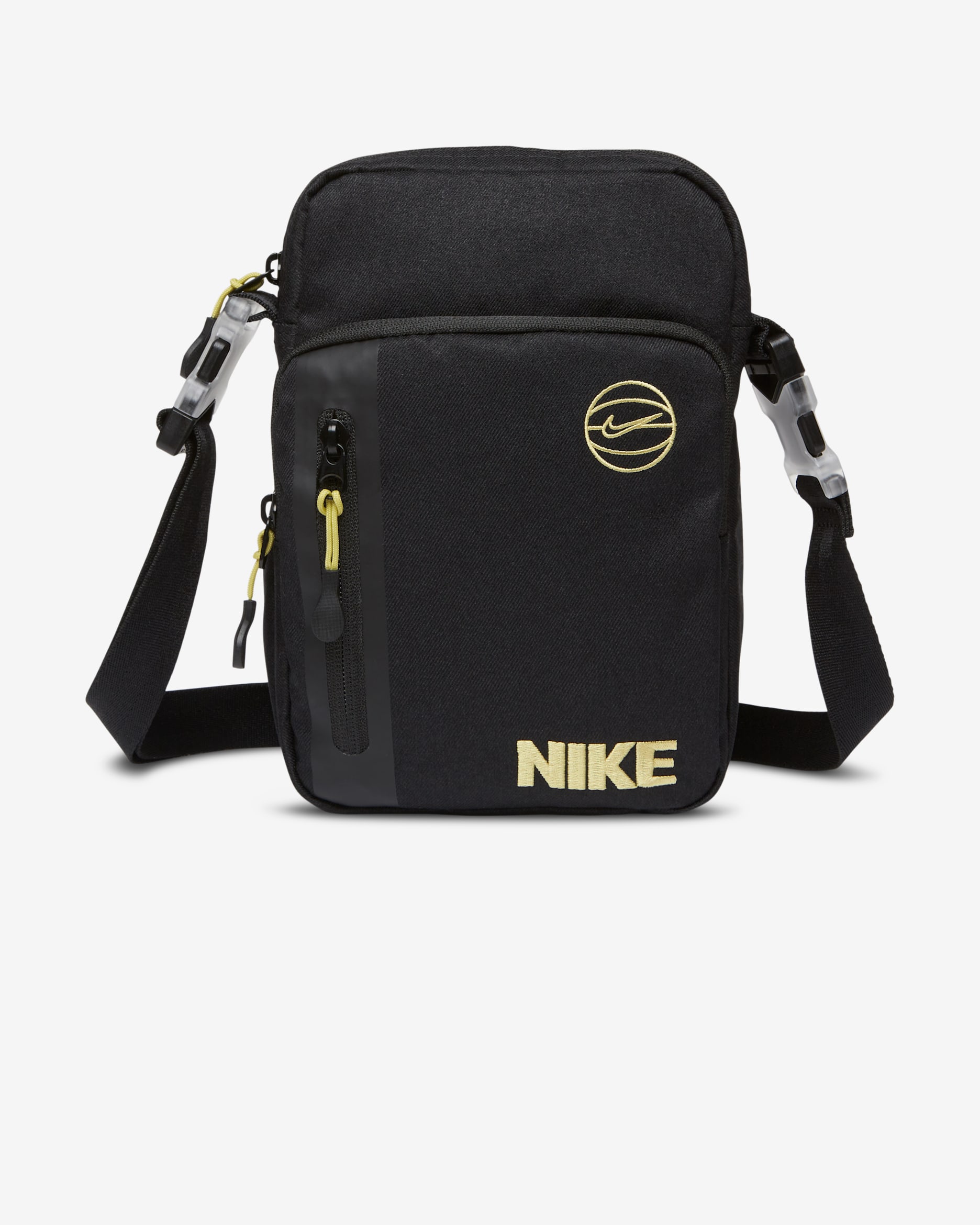 Nike Premium Basketball Cross-Body Bag (4L) - Black/Black/Buff Gold
