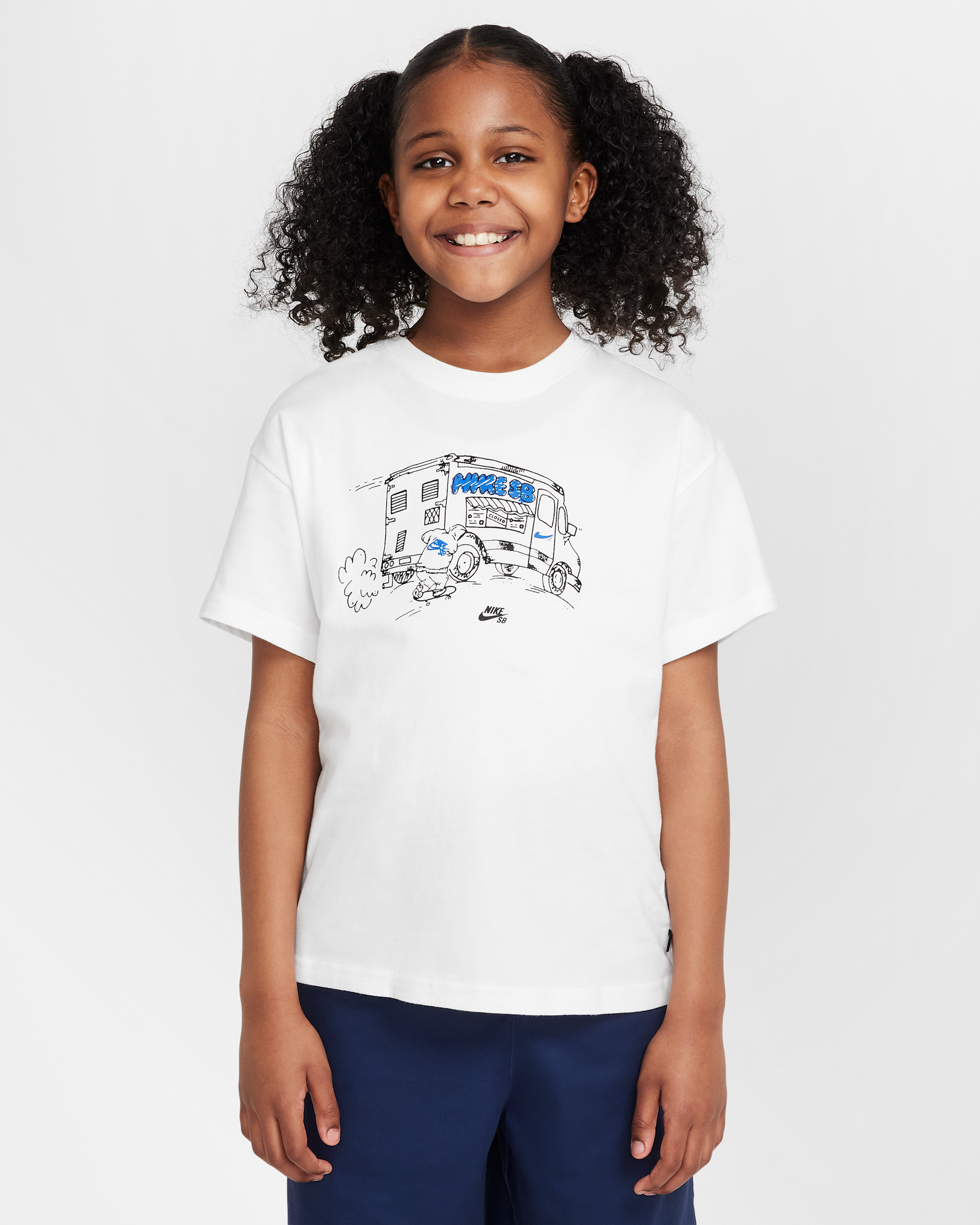 Nike SB Older Kids' Skate T-Shirt - White