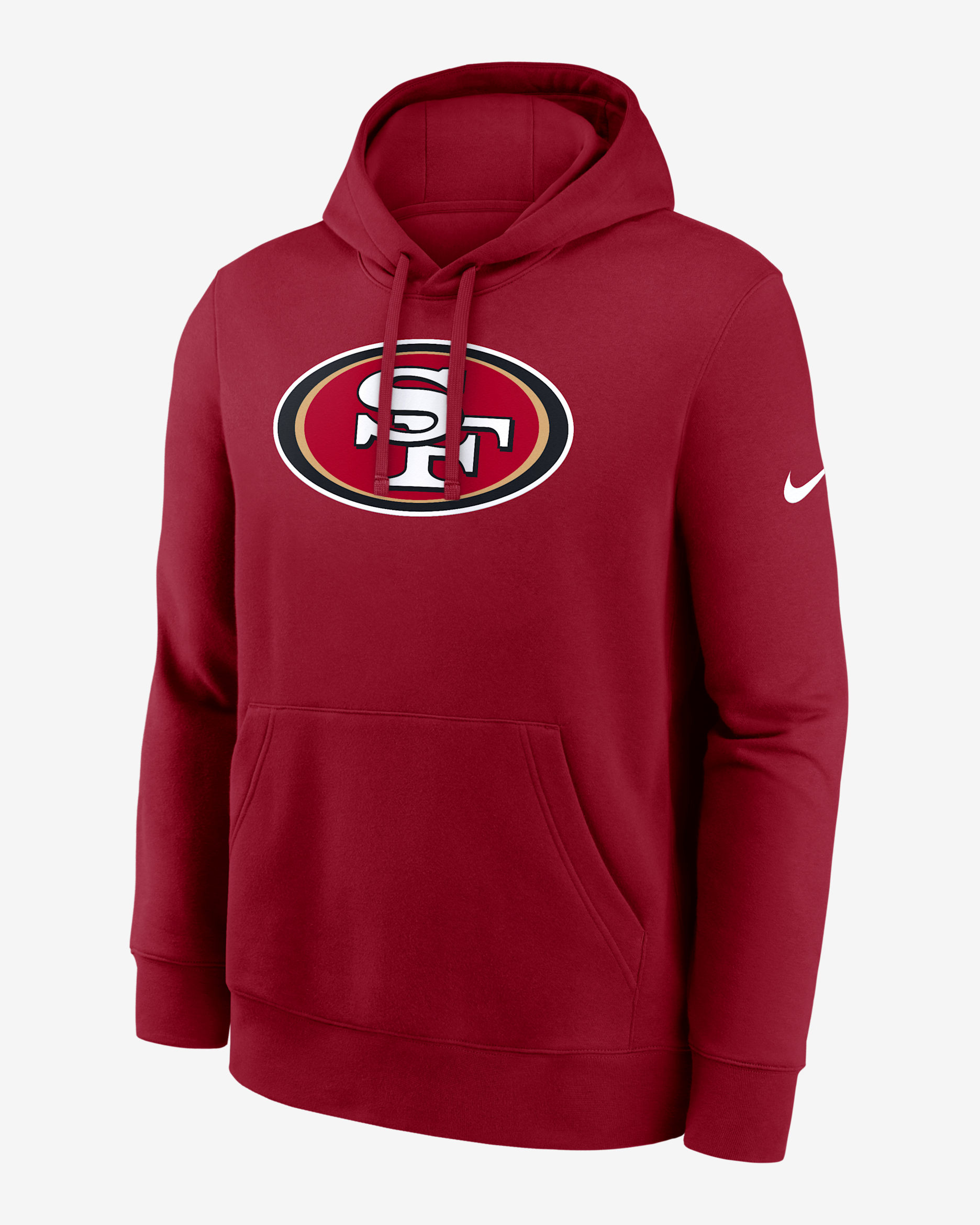 Sudadera con gorro sin cierre Nike de la NFL para hombre San Francisco 49ers Primetime Club Logo - Rojo gimnasio