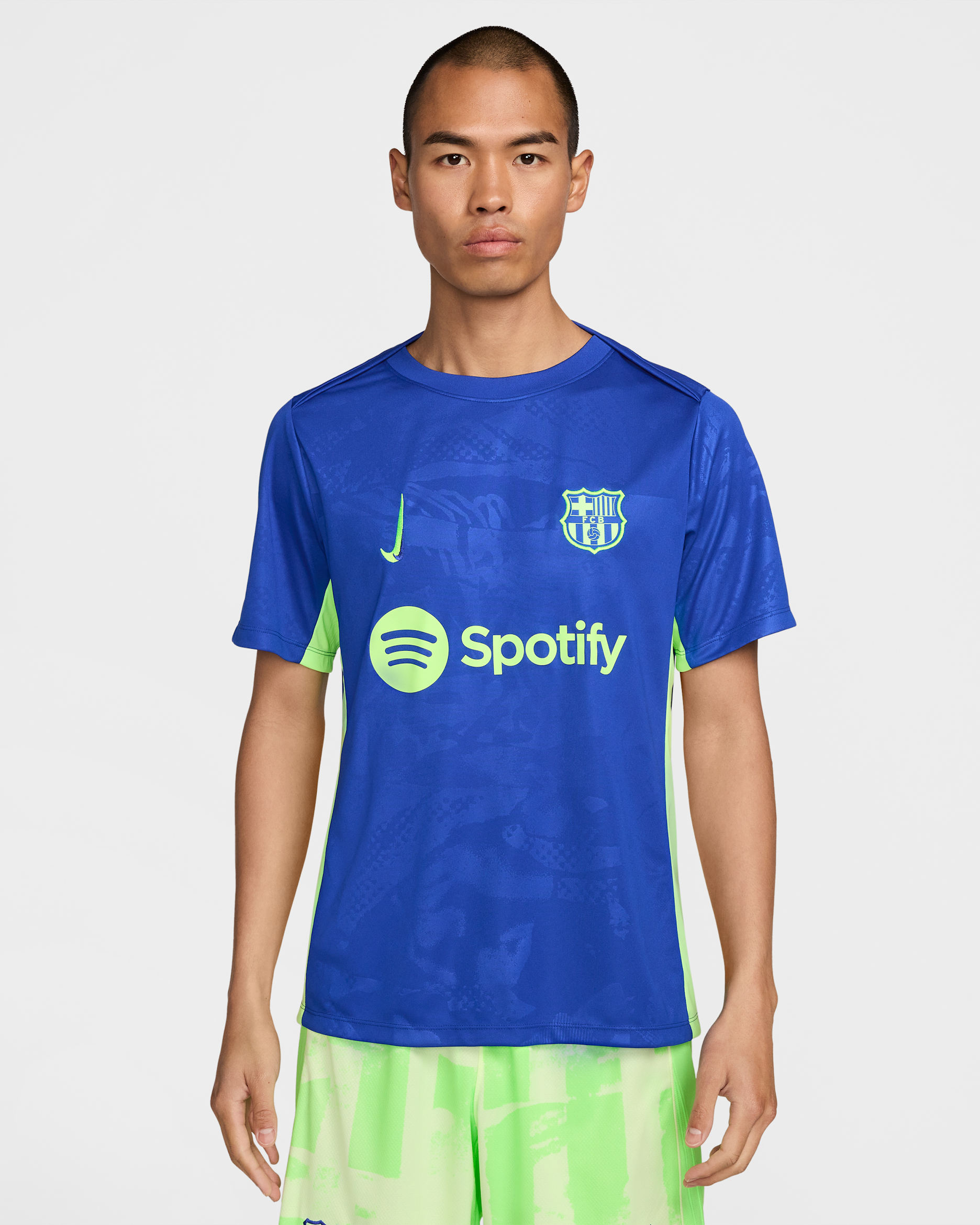 FC バルセロナ アカデミー プロ サード メンズ ナイキ Dri-FIT サッカー プレマッチ トップ - オールドロイヤル/オールドロイヤル/ライムブラスト/ライムブラスト
