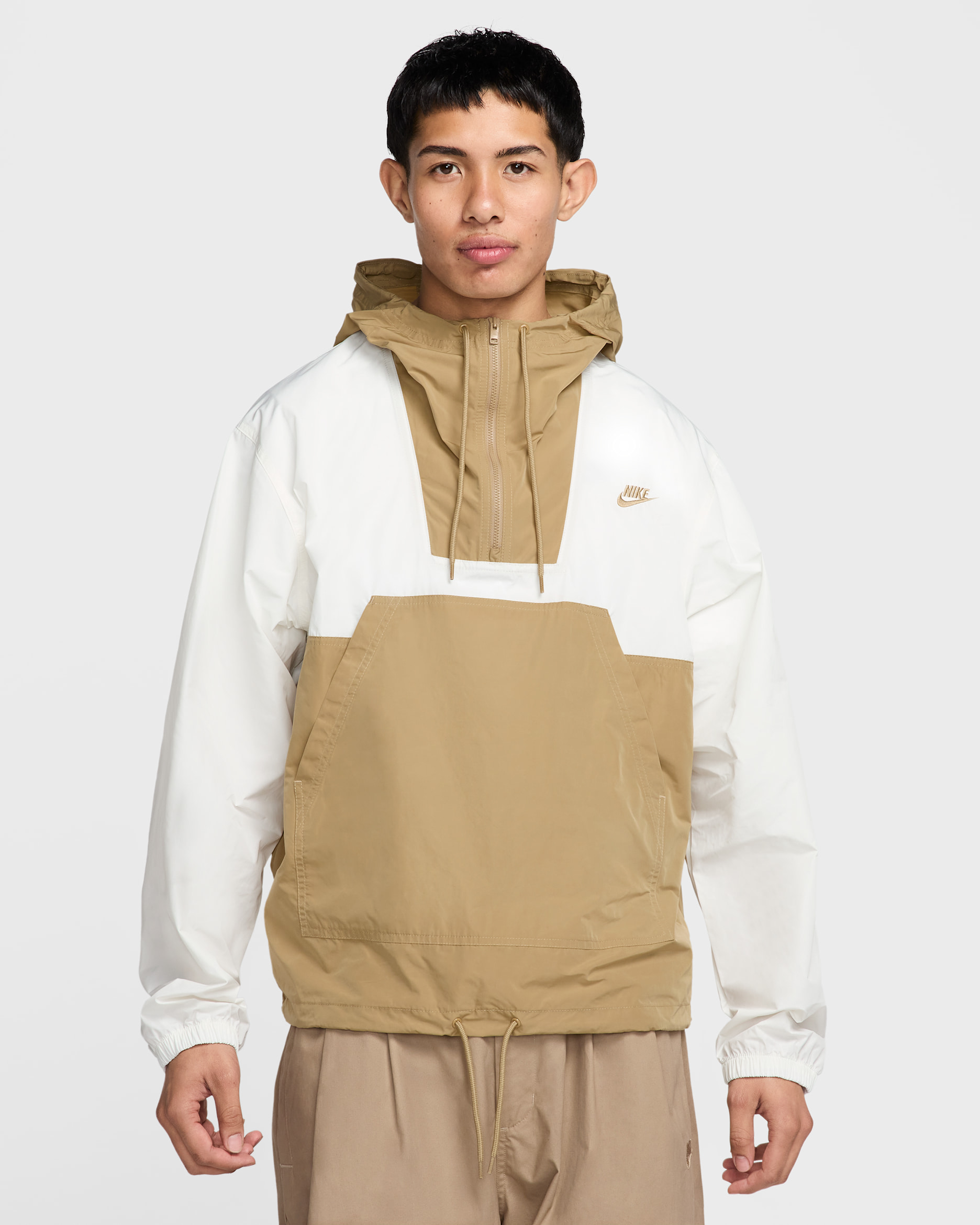 Nike Club Men's Marina Pullover Anorak - Sail/Parachute Beige/Light Khaki/Parachute Beige