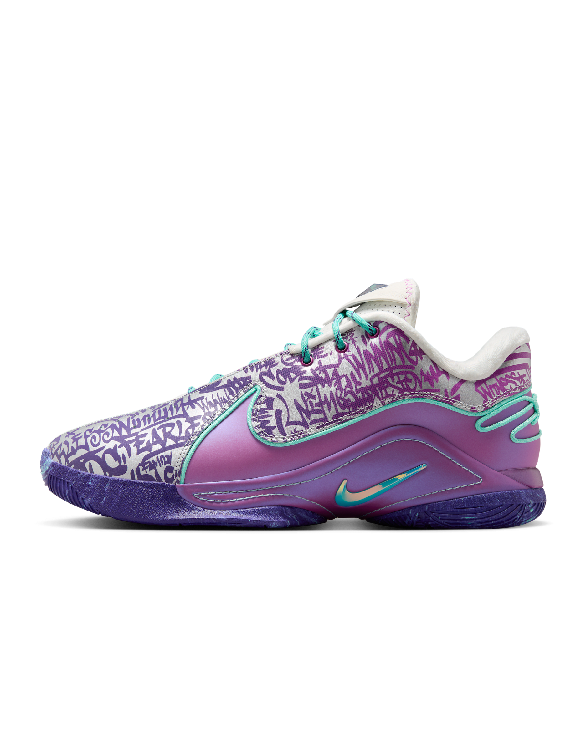 LeBron XXII EP 籃球鞋 - Soft Pearl/Vivid Purple/Court Purple/Hyper Turquoise