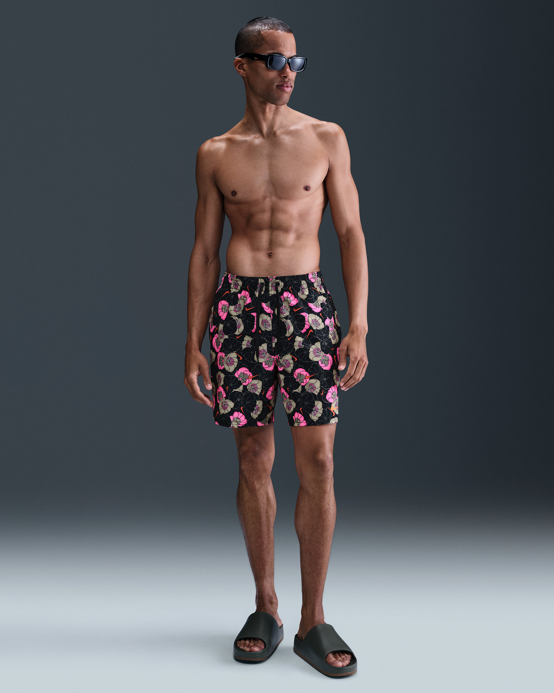 Short Volley de 18 cm con forro de ropa interior para hombre Nike Swim Breaker - Negro