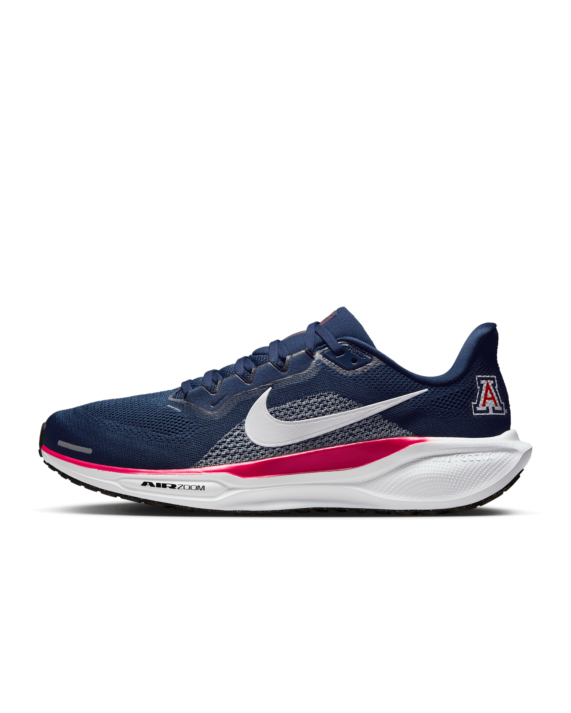 Arizona Pegasus 41 Men's Nike College Road Running Shoes - College Navy/University Red/White