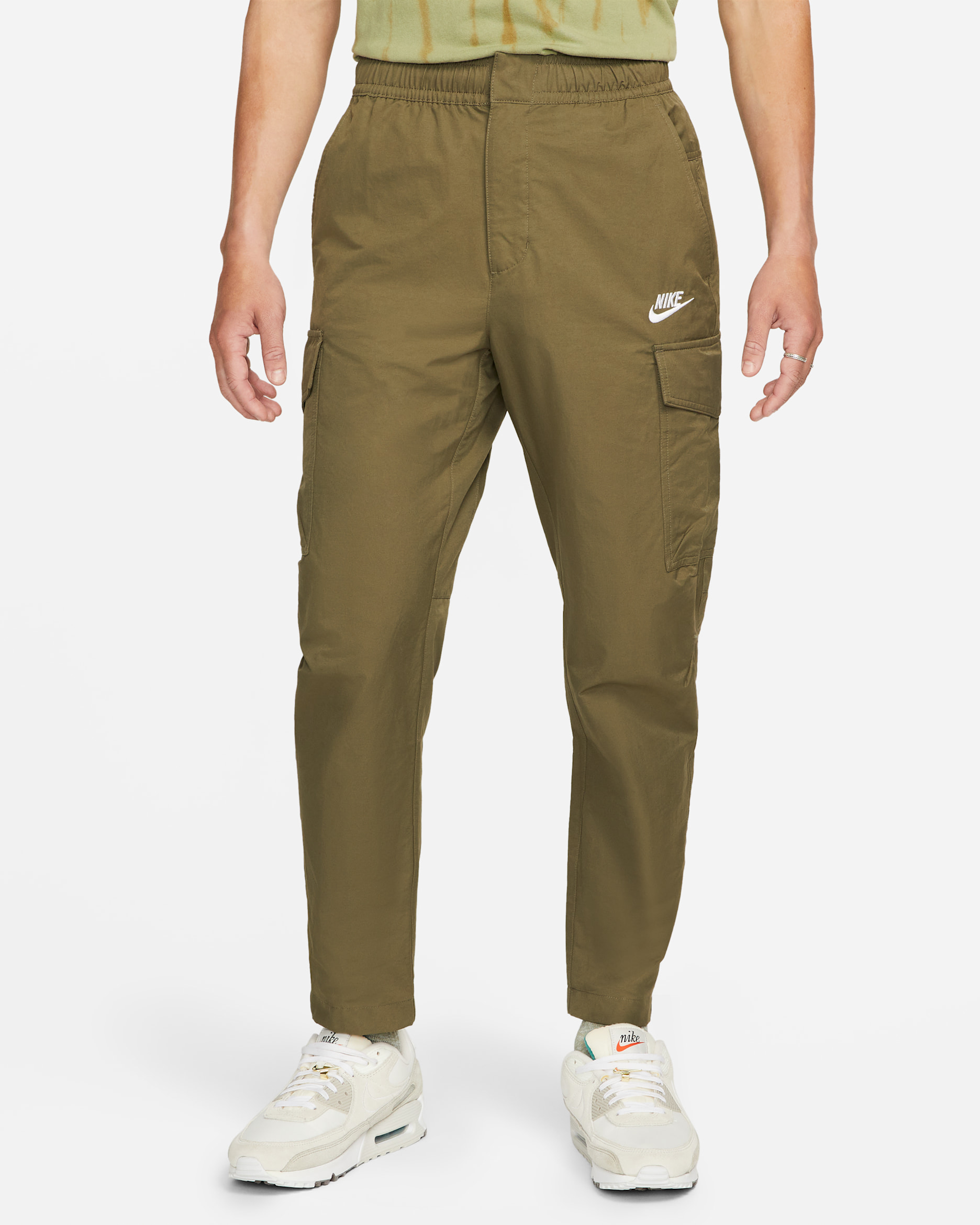 Nike Sportswear Men's Unlined Utility Cargo Trousers - Medium Olive/White