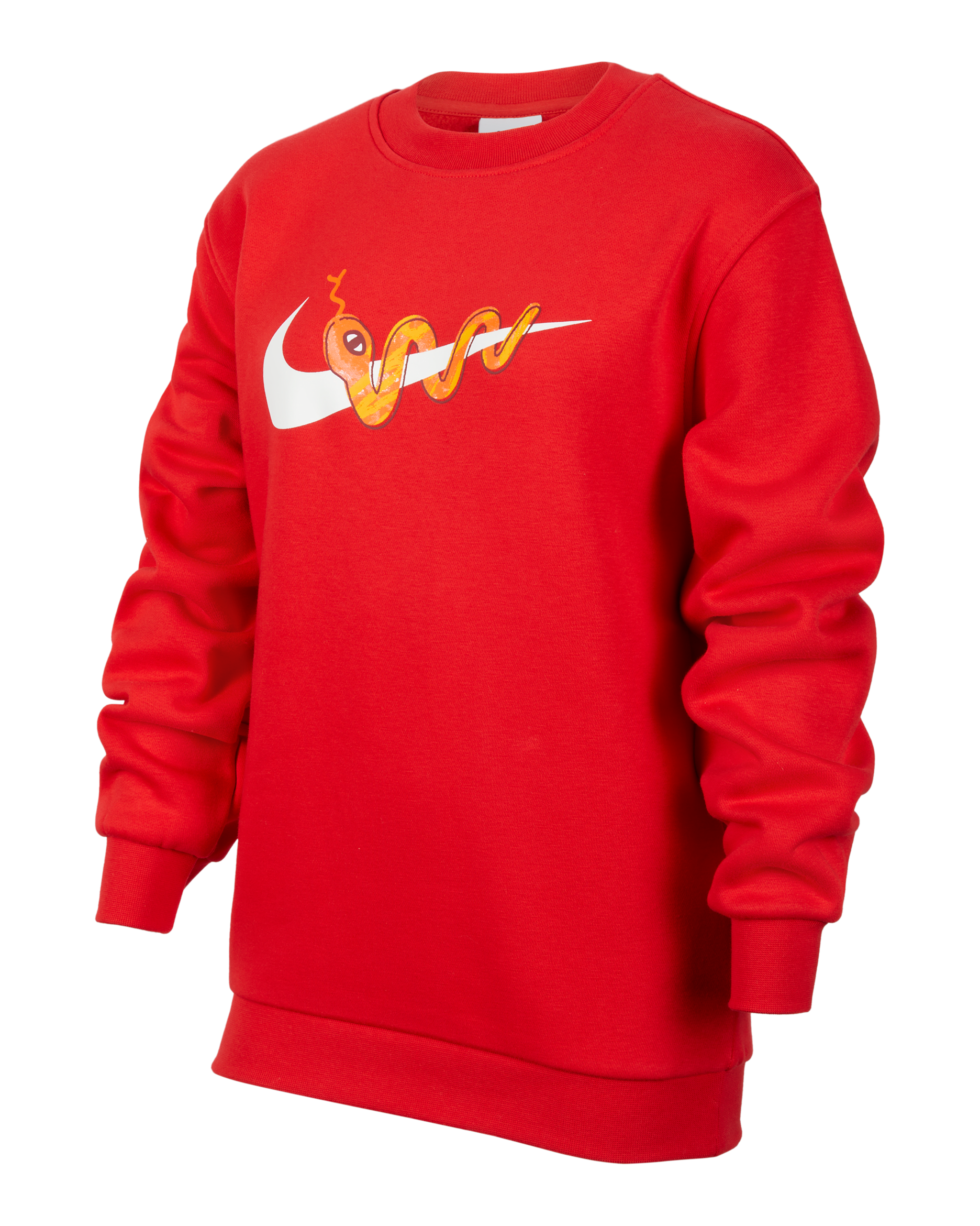 Nike Sportswear Club Older Kids' Fleece Crew-Neck Sweatshirt - University Red