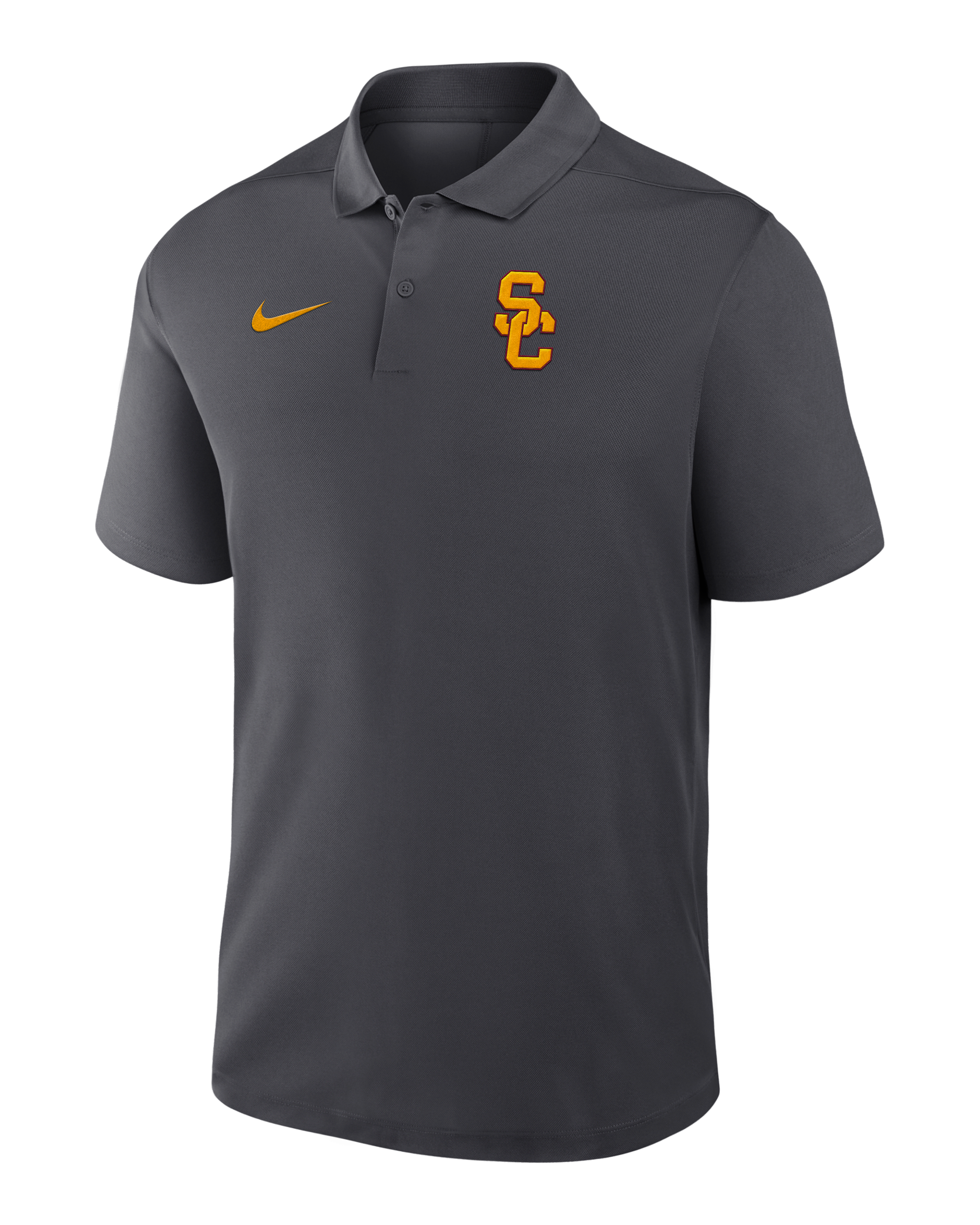 USC Primetime Victory Primary Logo Men's Nike Dri-FIT College Polo - Anthracite