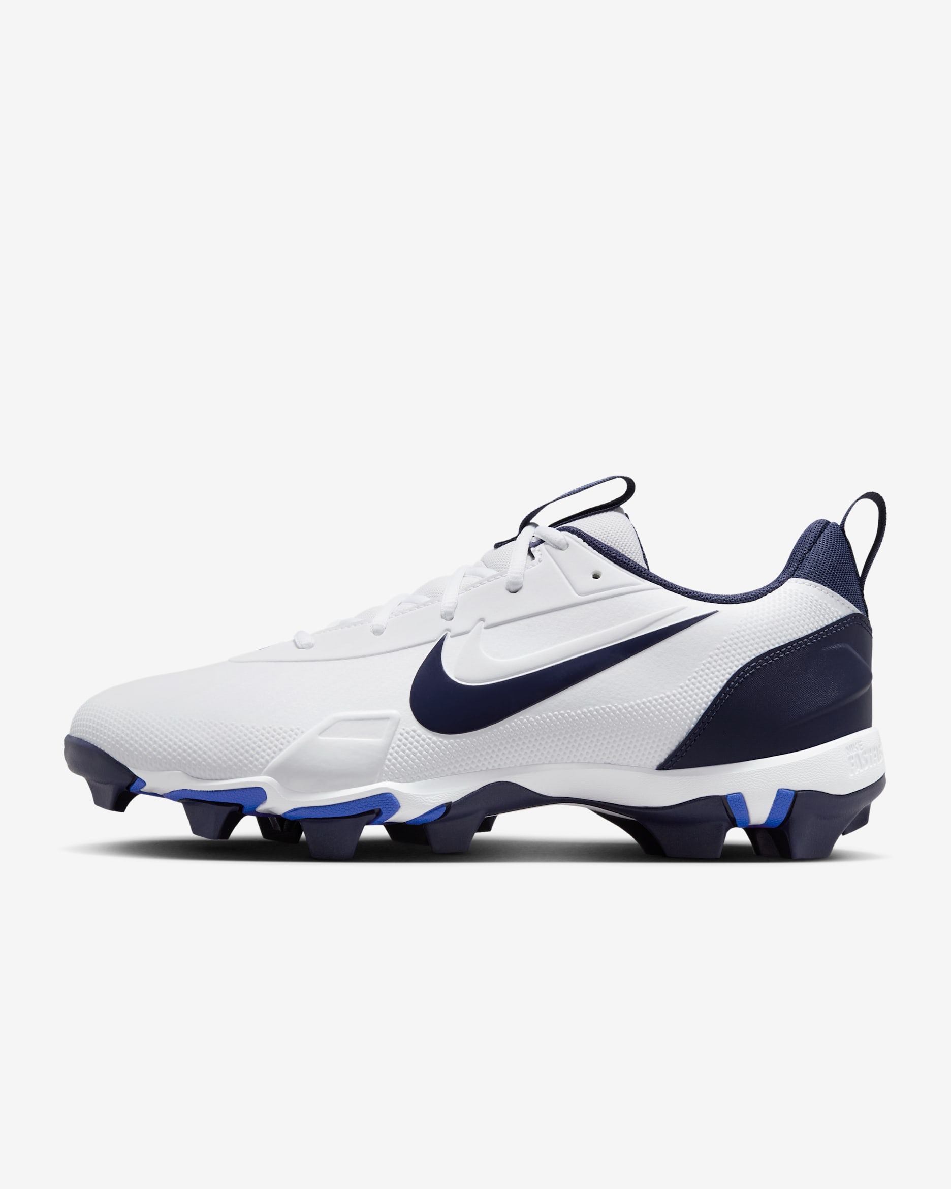 Nike Force Trout 9 Keystone Baseball Cleats - White/Hyper Royal/Midnight Navy