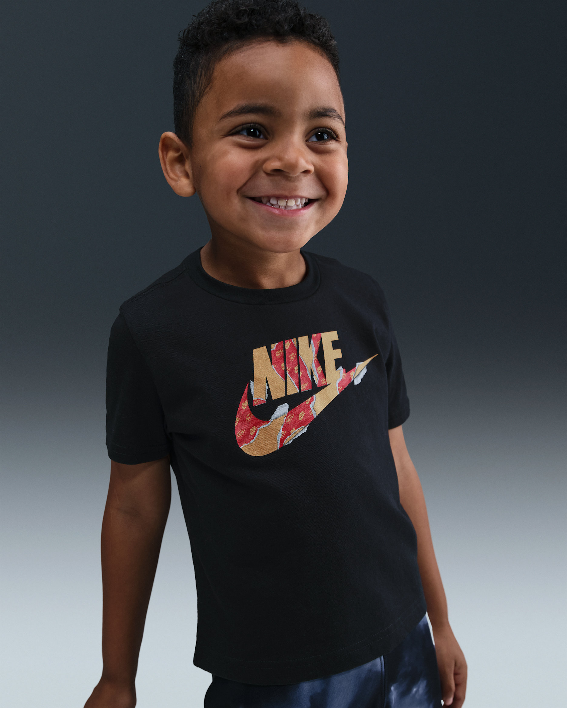 Playera Unwrapped Futura infantil Nike - Negro
