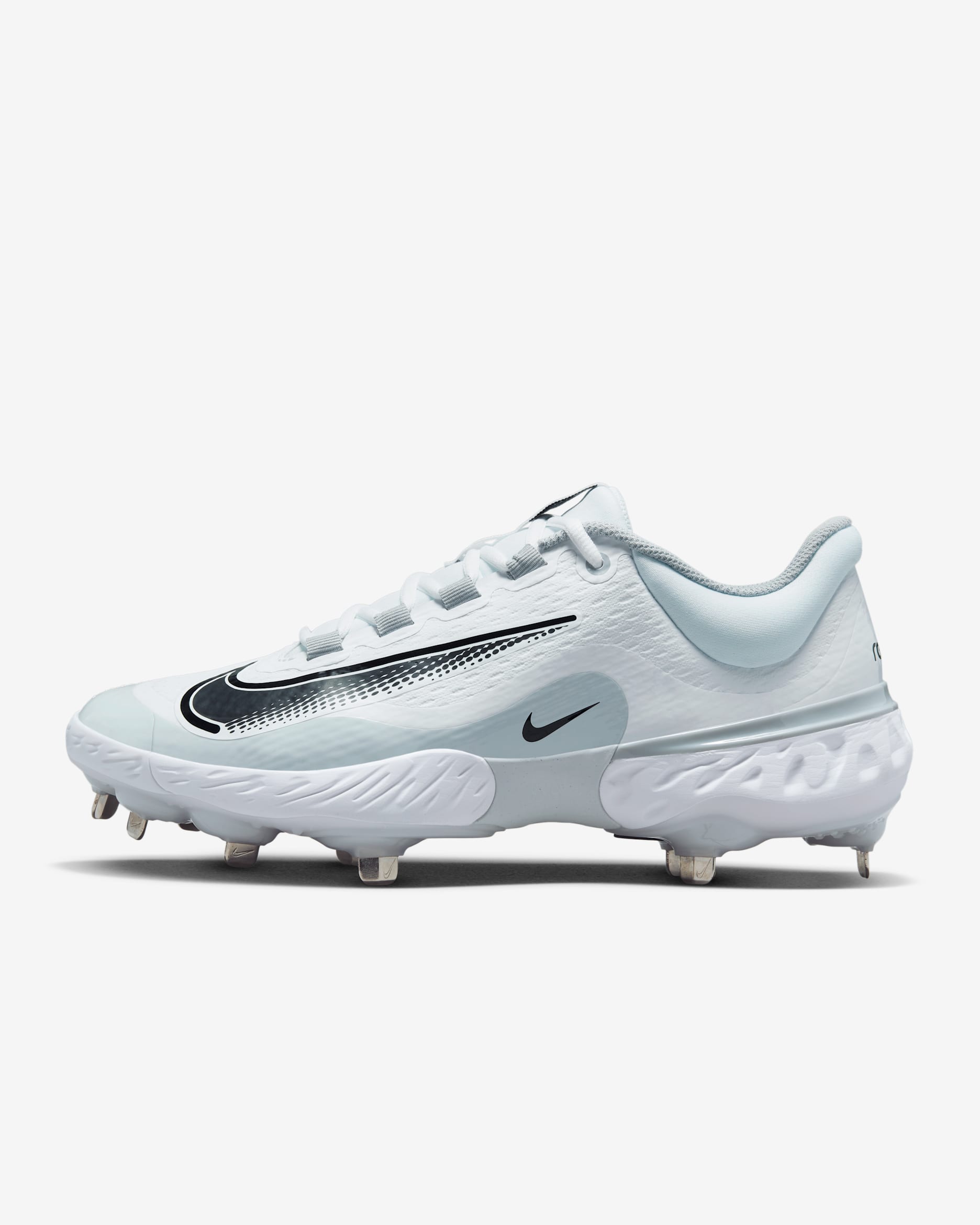 Calzado de béisbol para hombre Nike Alpha Huarache Elite 4 Low - Blanco/Gris lobo/Platino puro/Negro