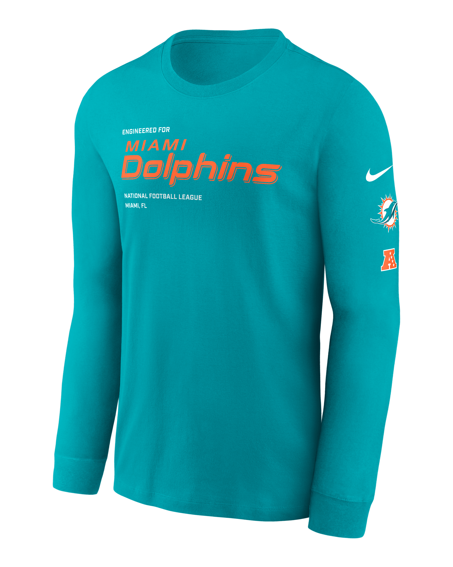 Playera de manga larga Nike de la NFL para hombre Miami Dolphins Play To Win Essential - Verde turbo