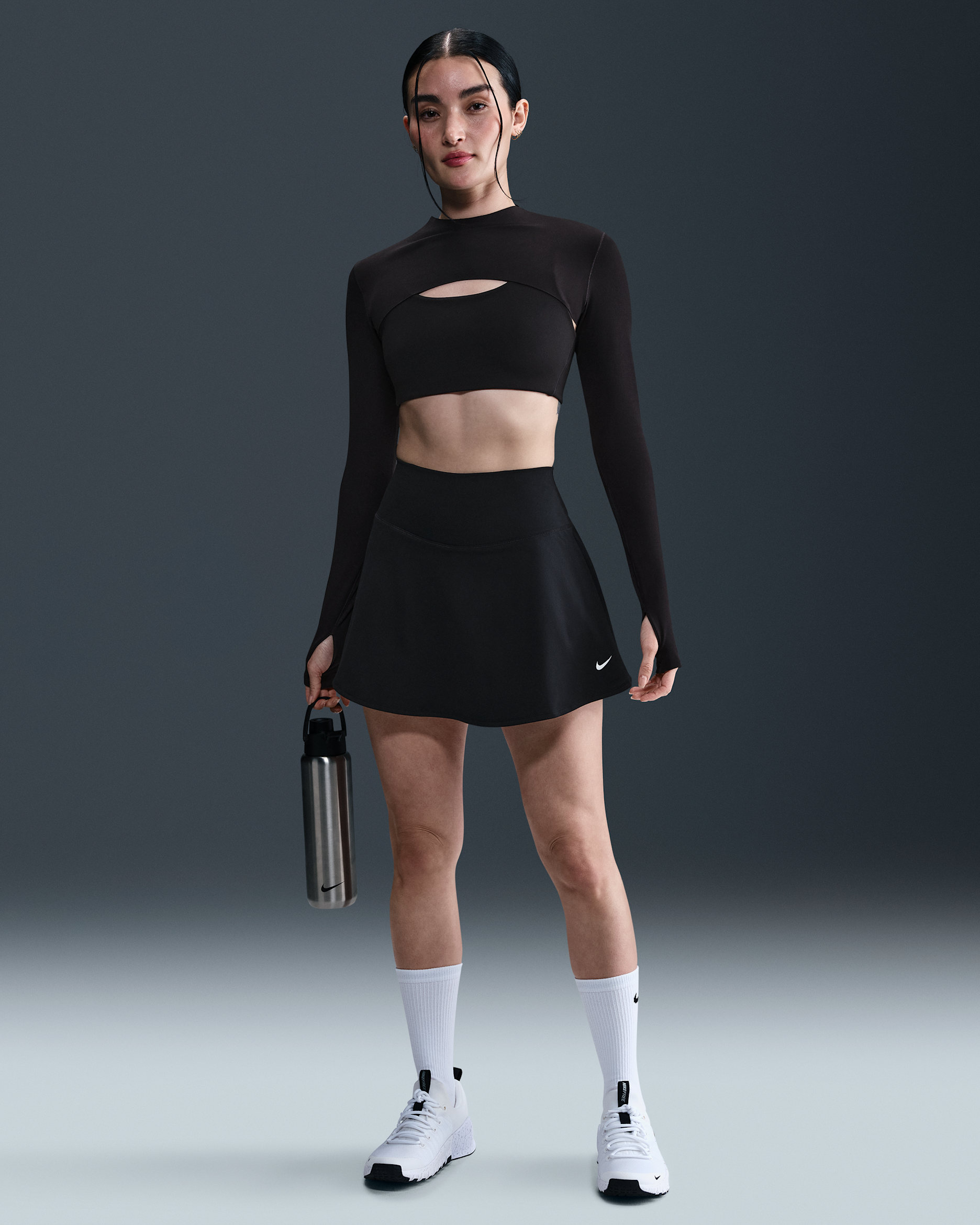 Nike One Women's Dri-FIT Skirt - Black/White