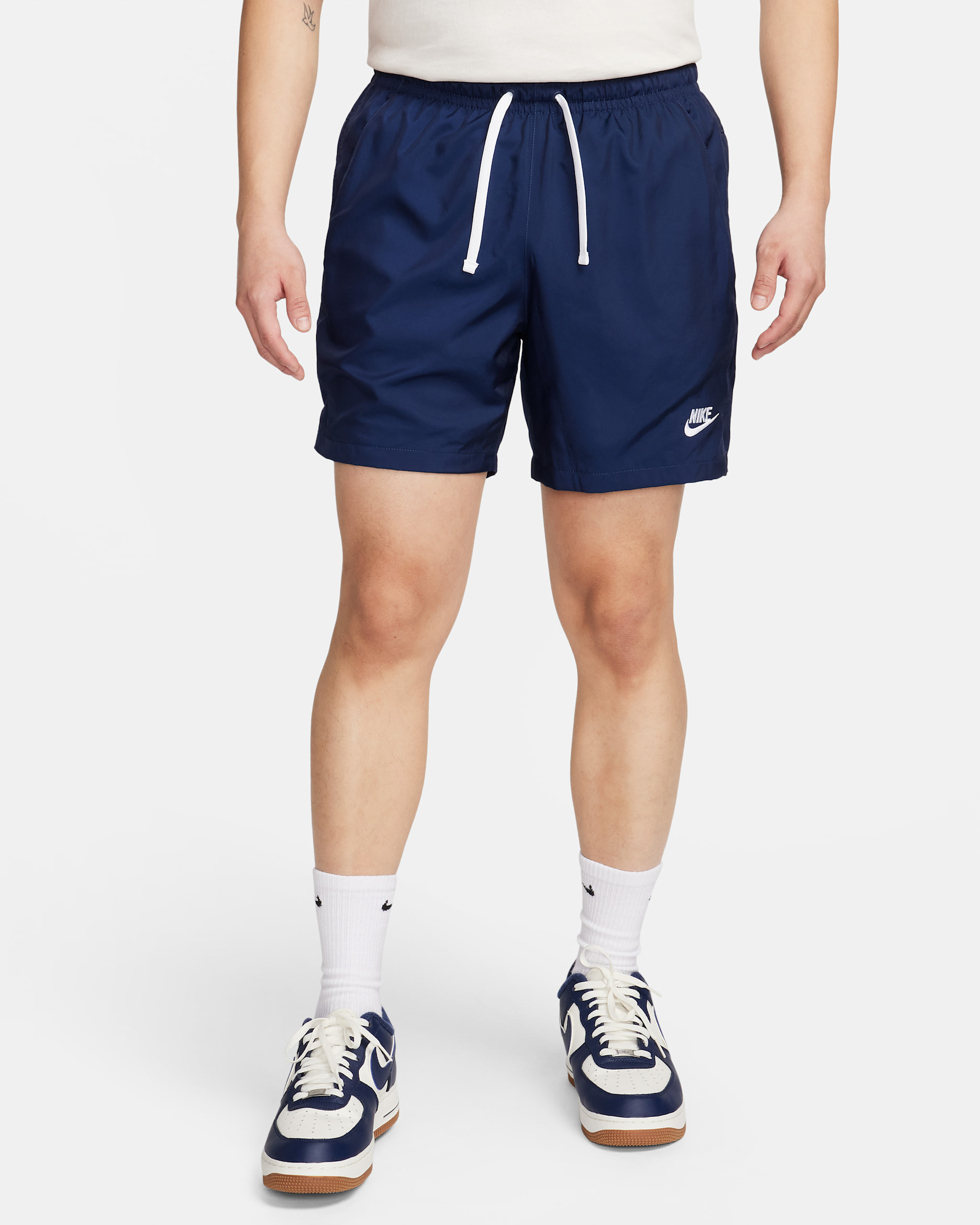 Nike Sportswear Men's Woven Flow Shorts - Midnight Navy/White