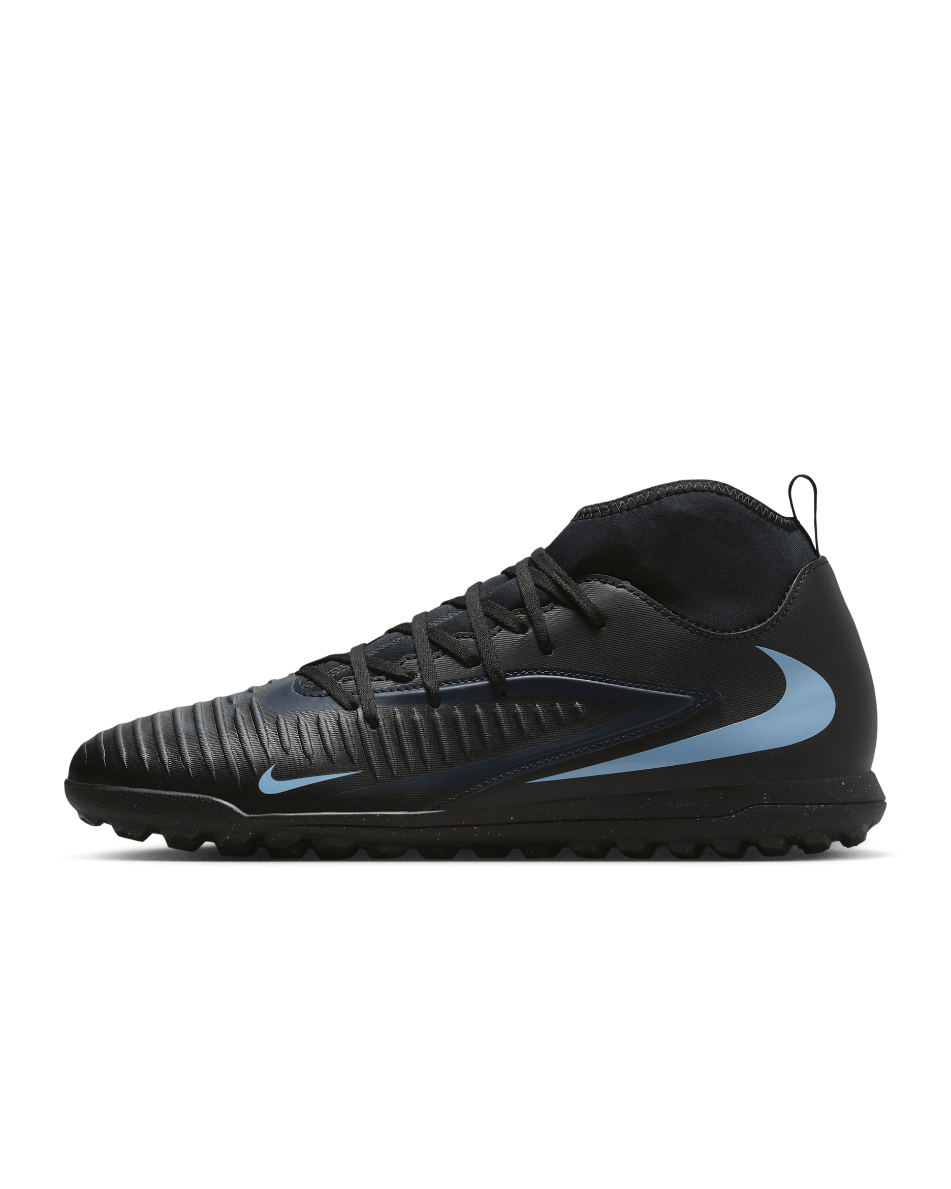 Nike Phantom 6 High Club Turf Football Boot - Black/Black