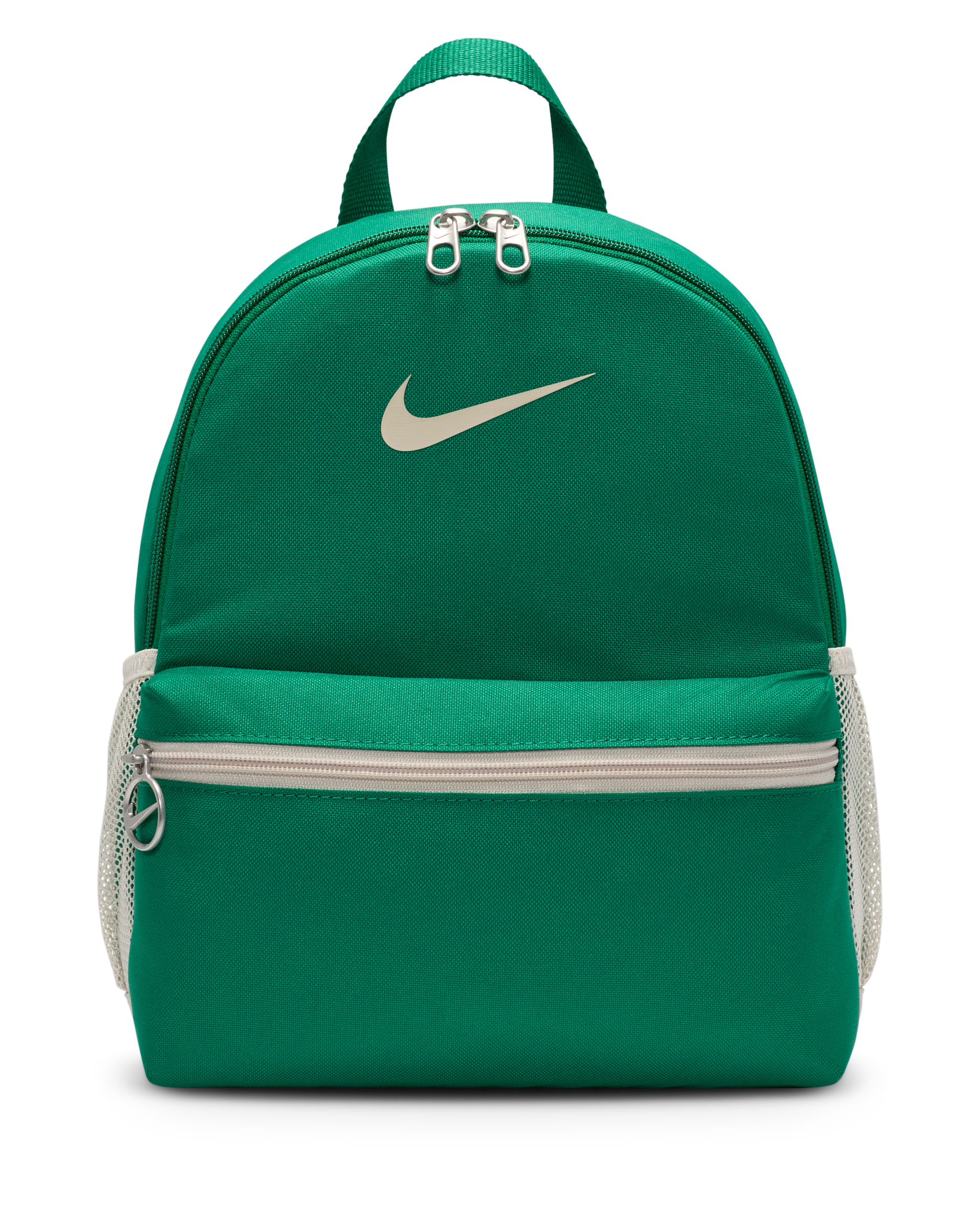 Nike Brasilia Older Kids' Mini Backpack (11L) - Malachite/Light Orewood Brown/Light Orewood Brown