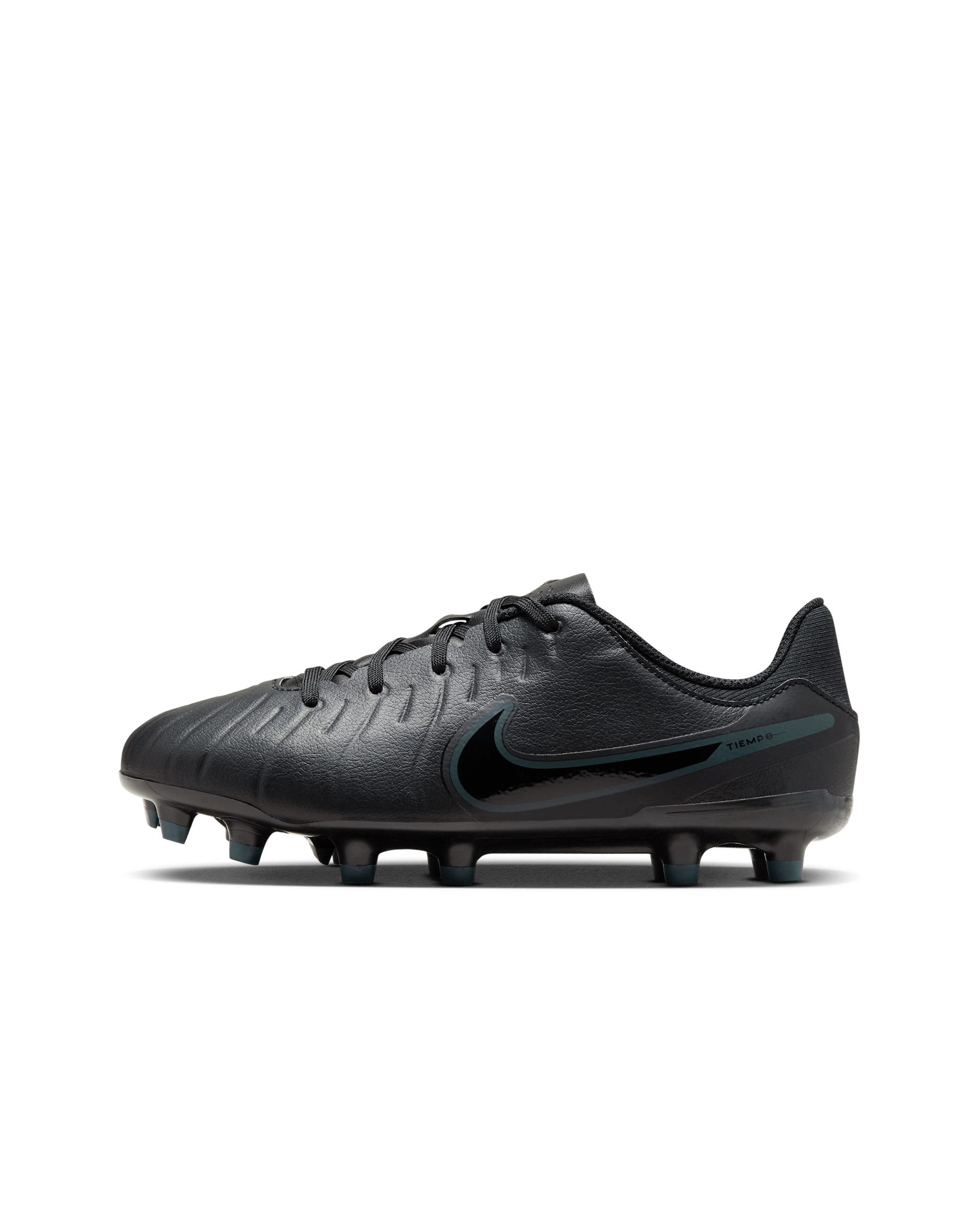 Nike Jr. Tiempo Legend 10 Academy Younger/Older Kids' Multi-Ground Low-Top Football Boot - Black/Deep Jungle/Black