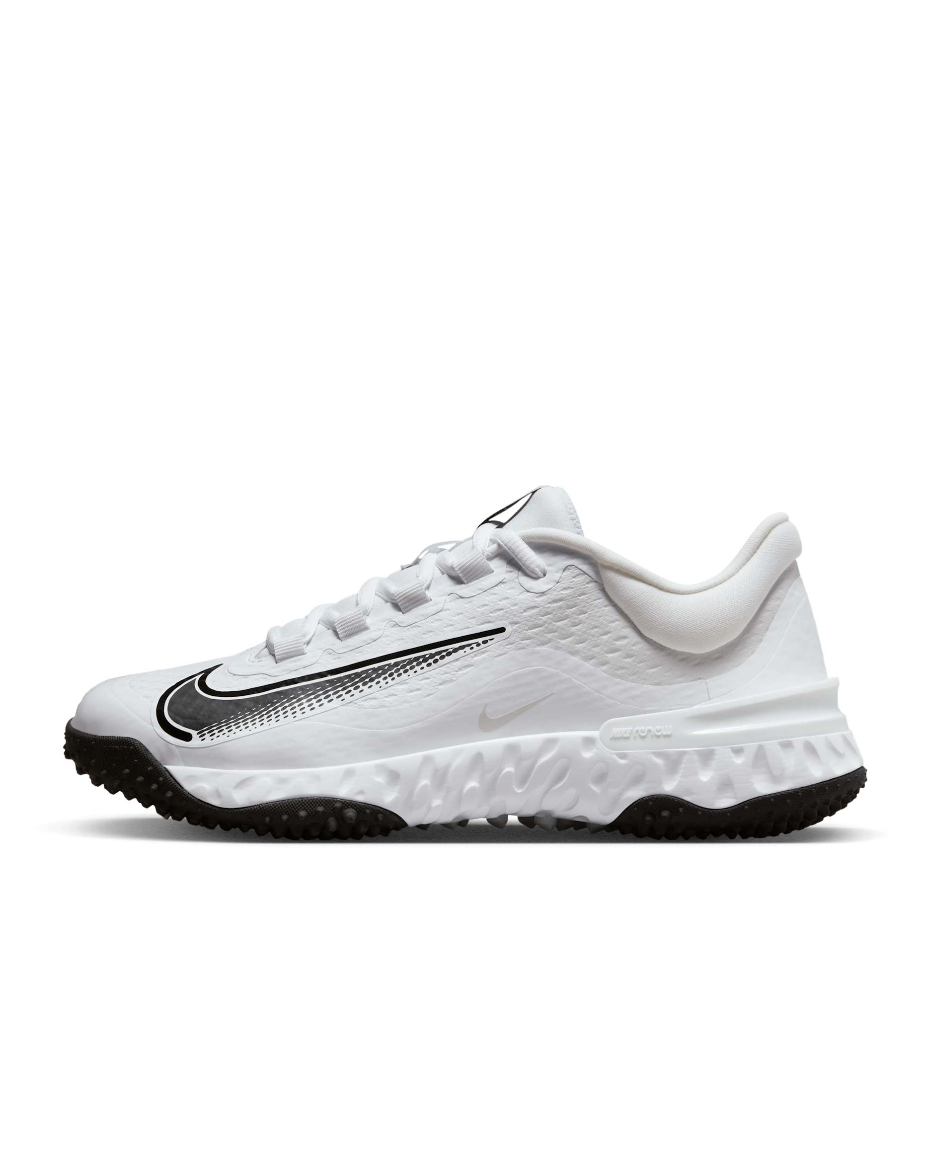 Tenis de softball para mujer Nike Alpha Huarache Elite 4 Turf - Blanco/Polvo fotón/Negro