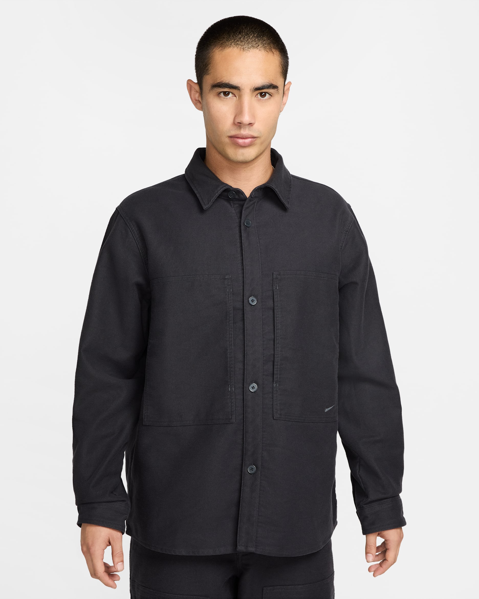 ナイキ ライフ メンズ ロングスリーブ シャモア フィールド シャツ - アンスラサイト/アンスラサイト