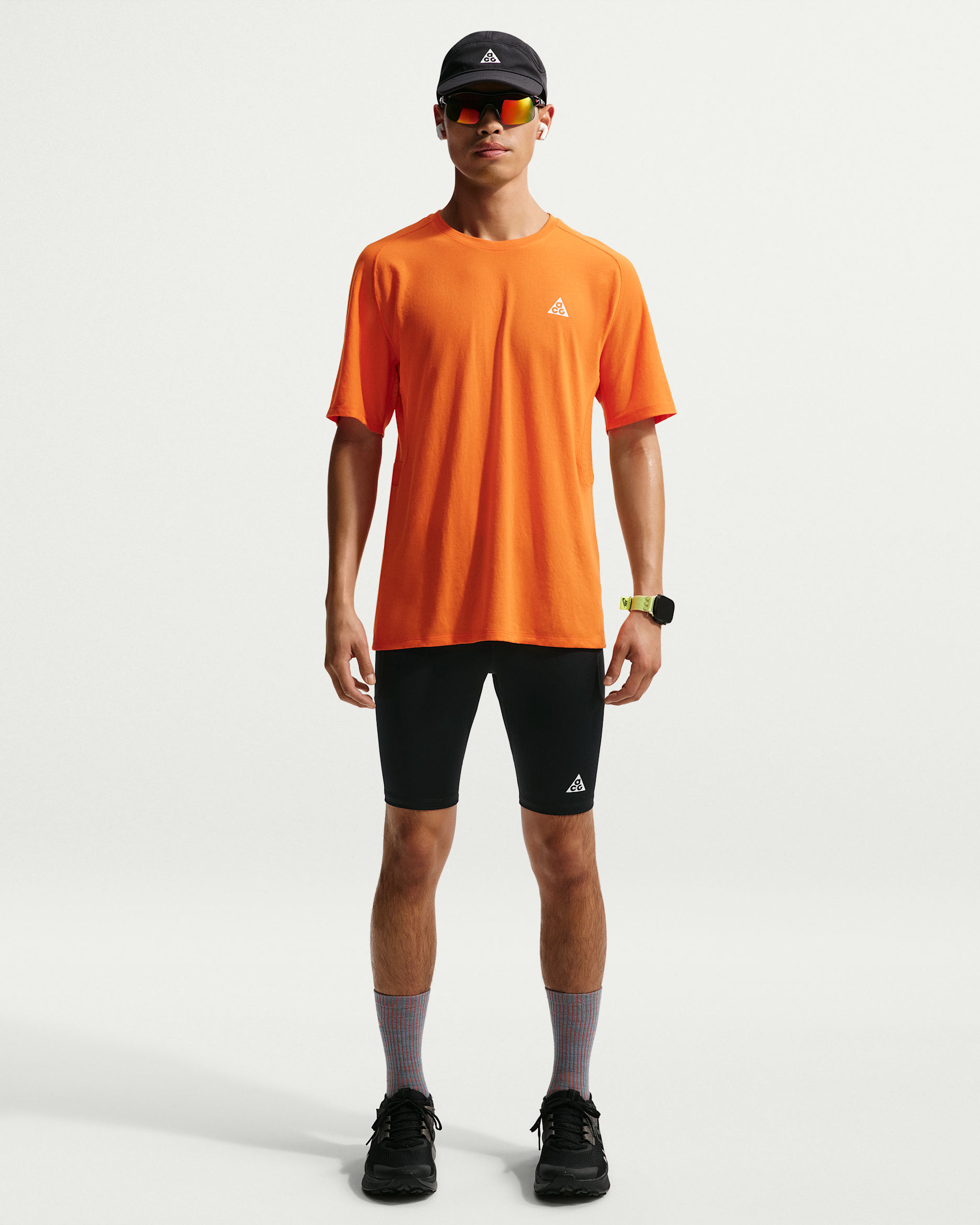 나이키 ACG '라바 루프' 남성 드라이 핏 ADV 하프 트레일 러닝 타이츠 - 블랙/서밋 화이트