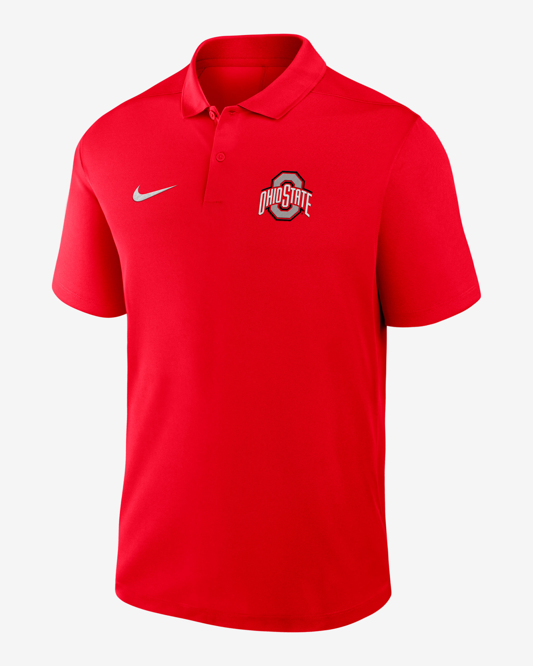 Ohio State Primetime Victory Primary Logo Men's Nike Dri-FIT College Polo - University Red