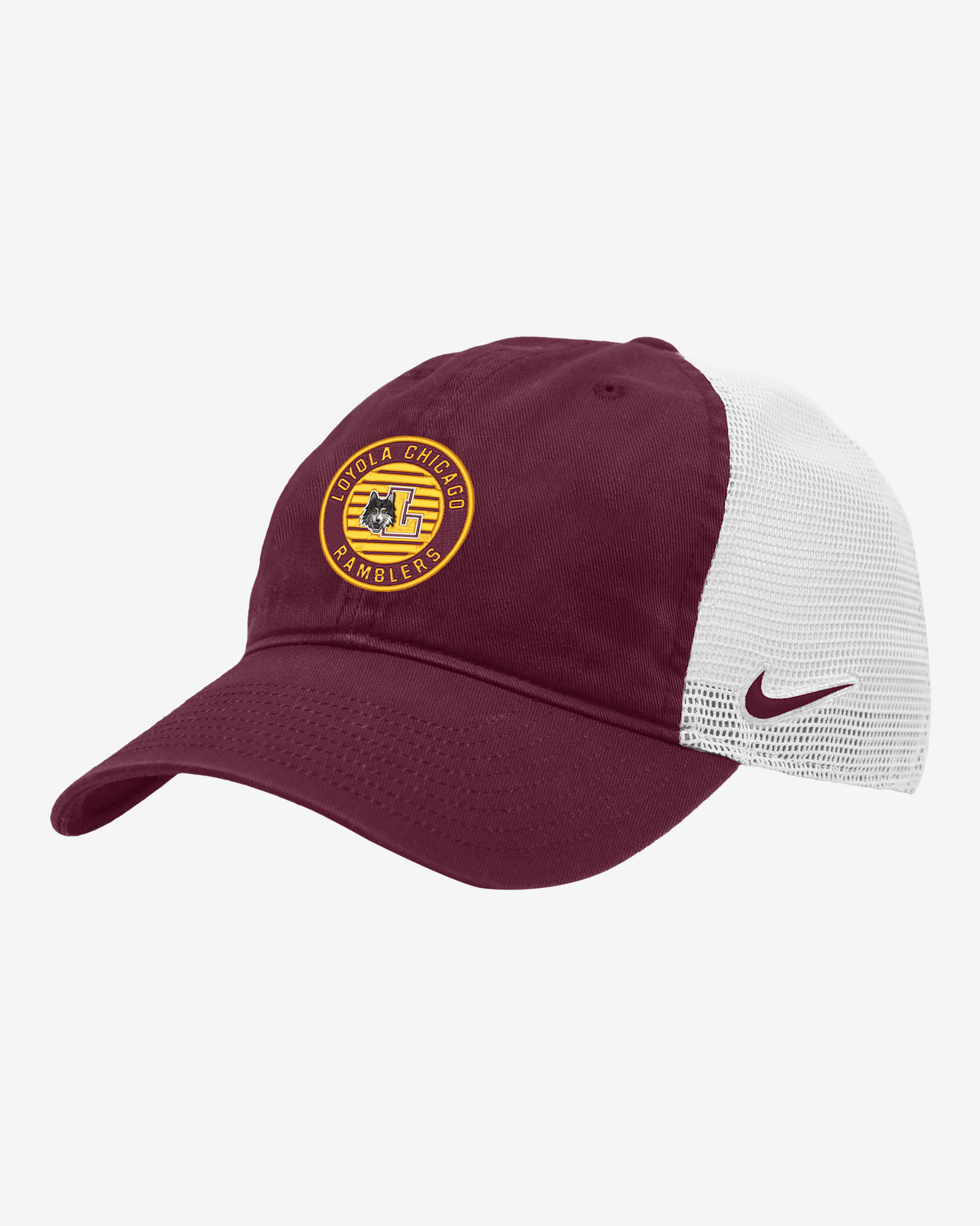 Loyola Chicago Heritage86 Nike College Trucker Hat - Dark Maroon
