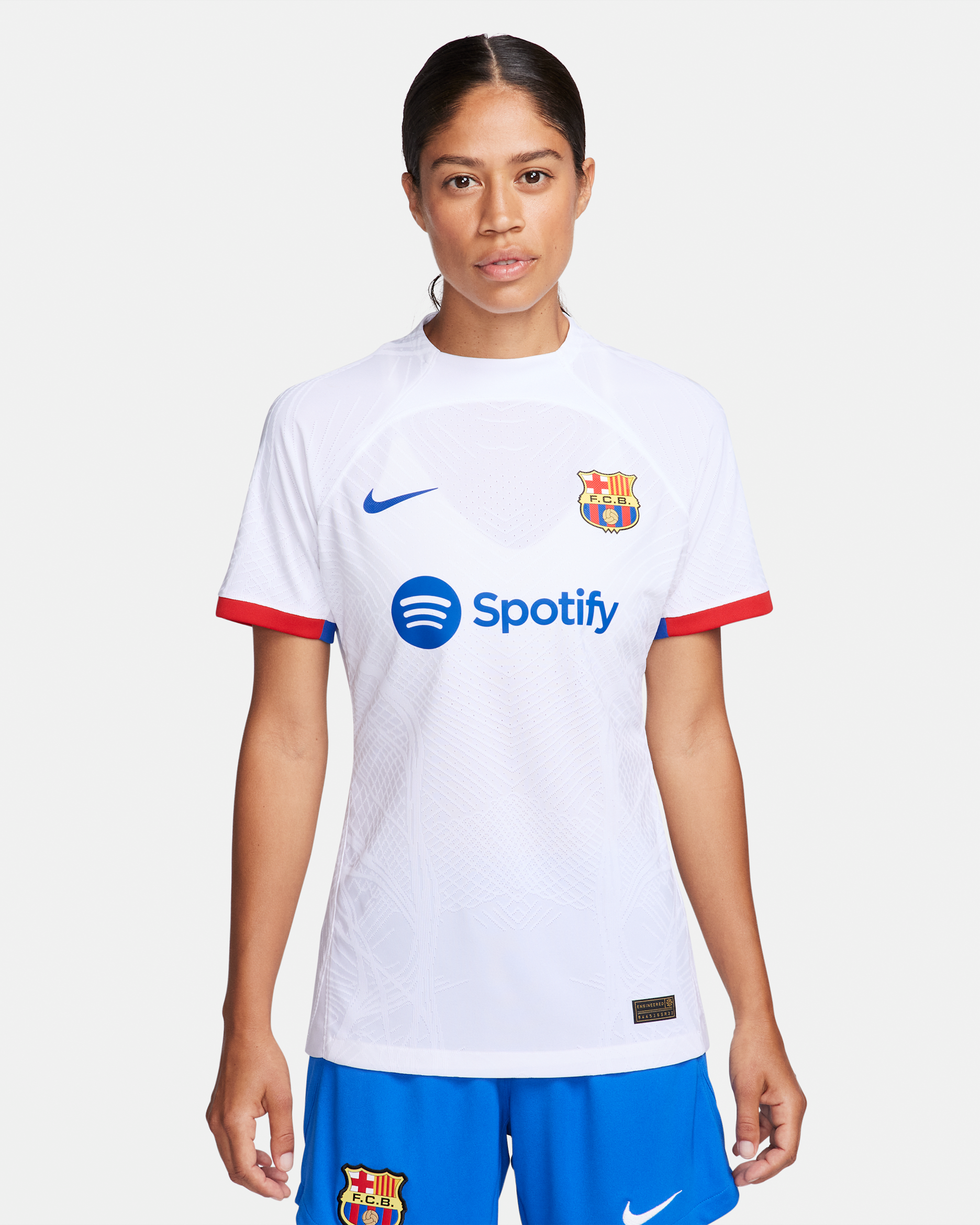F.C. Barcelona 2023/24 Match Away Women's Nike Dri-FIT ADV Football Shirt - White/Royal Blue/University Red/Royal Blue