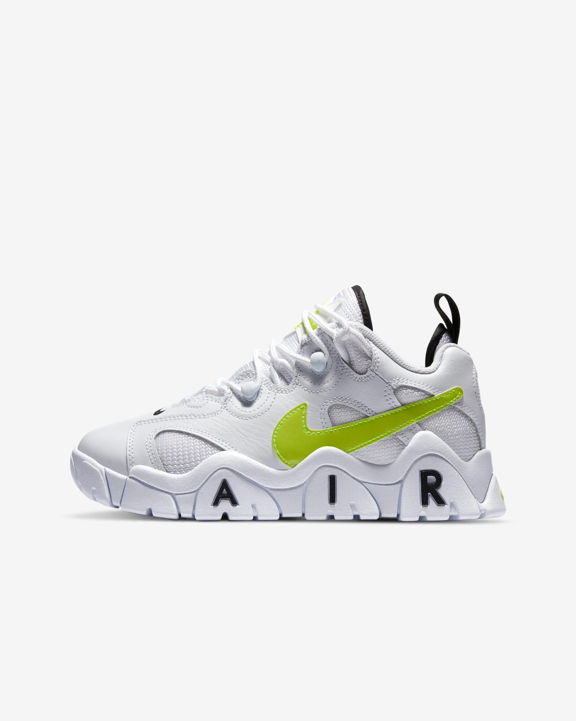 Nike Air Barrage Low Older Kids' Shoe - White/Black/Volt