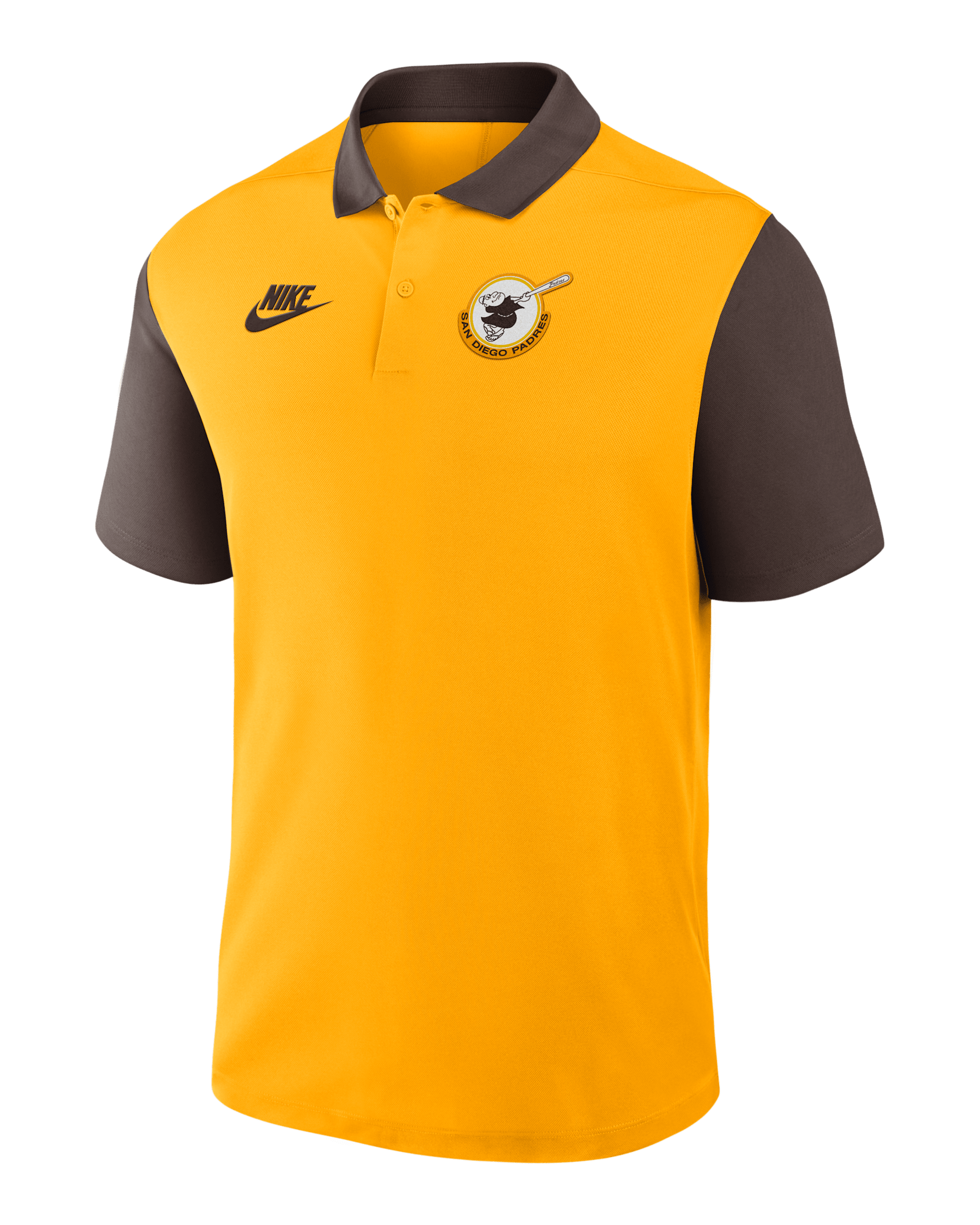 Polo Nike Dri-FIT de la MLB para hombre San Diego Padres Cooperstown Victory - Marrón