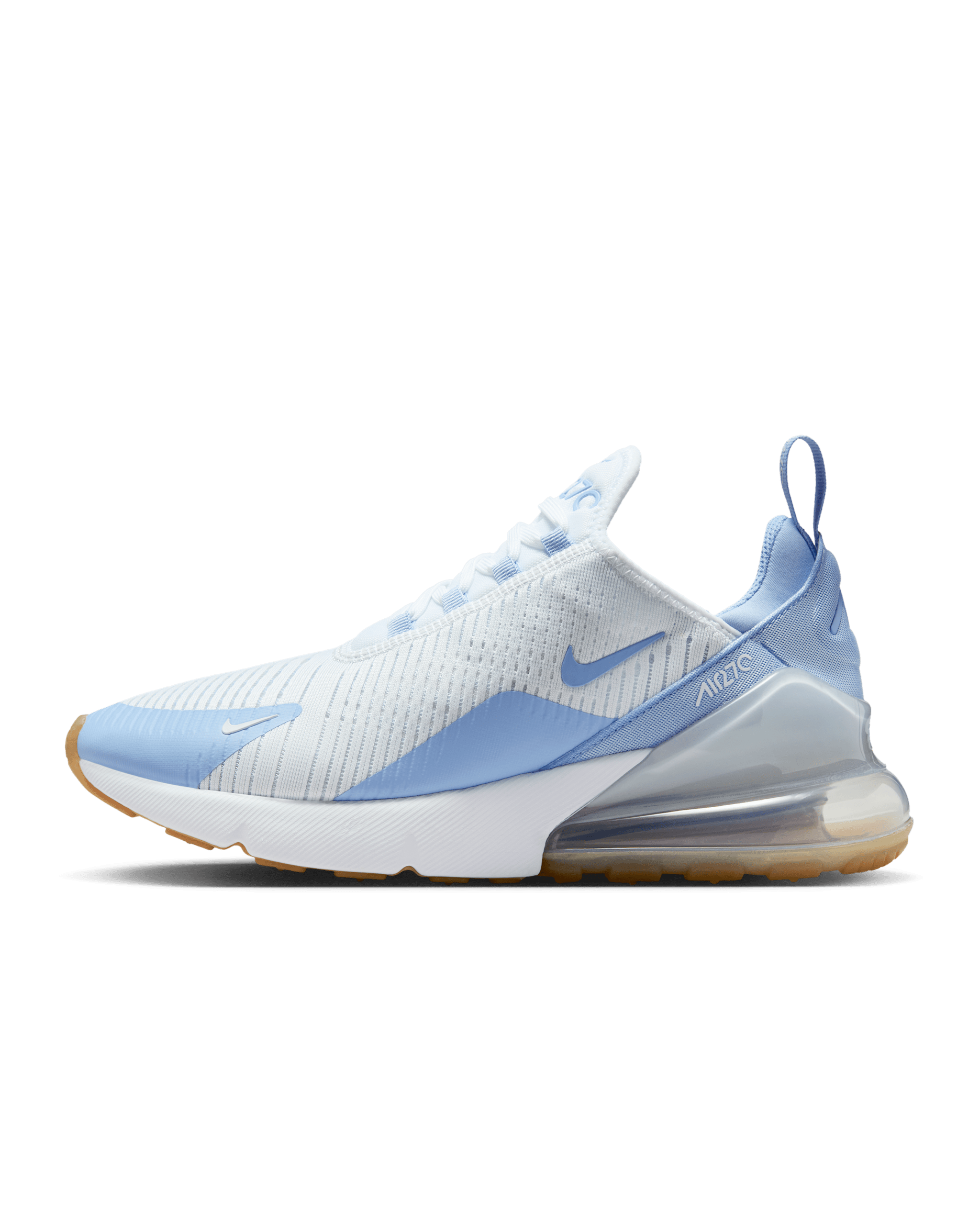 Nike Air Max 270 Women's Shoes - White/Blue Tint/Gum Light Brown/Aluminum