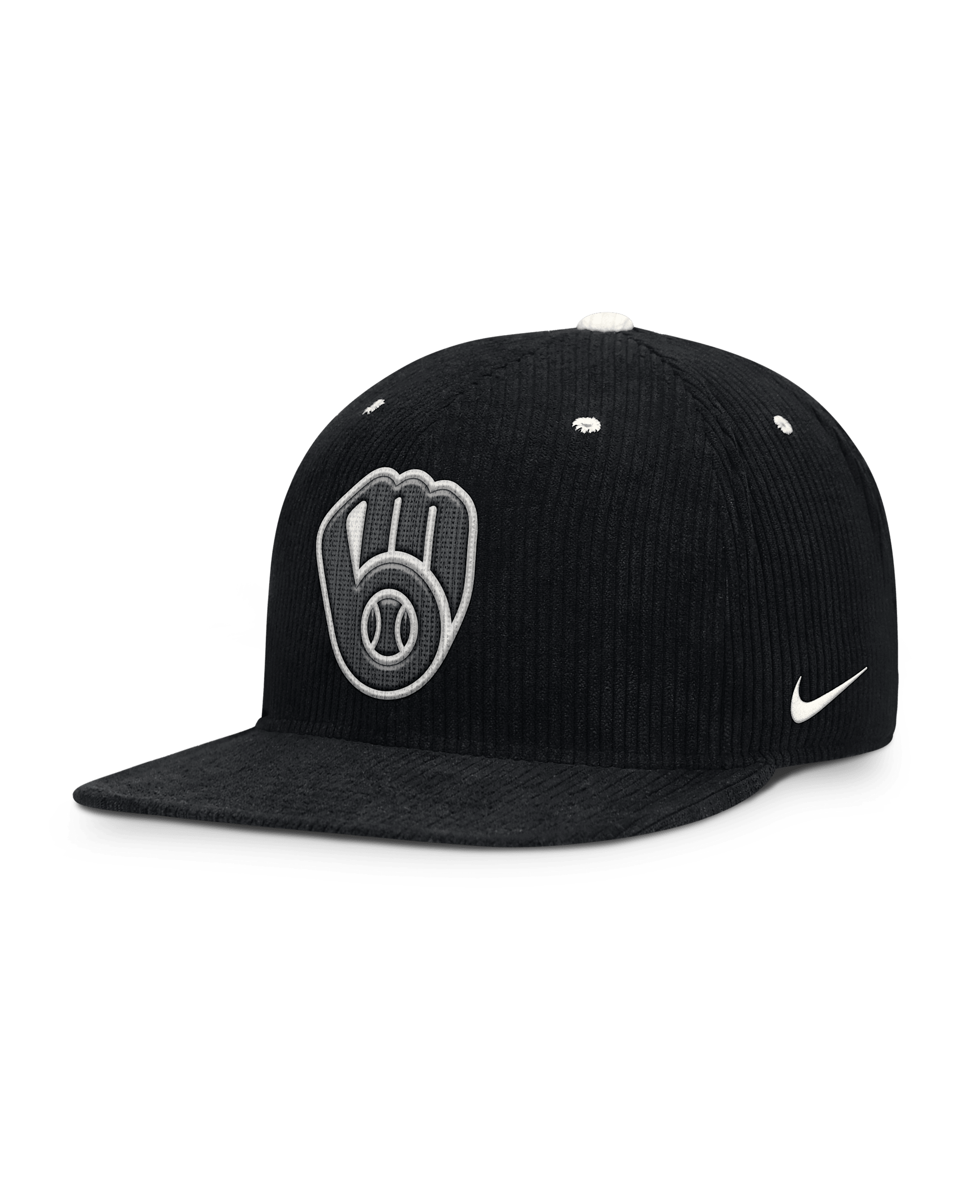 Milwaukee Brewers Pro Men's Nike MLB Adjustable Hat - Black
