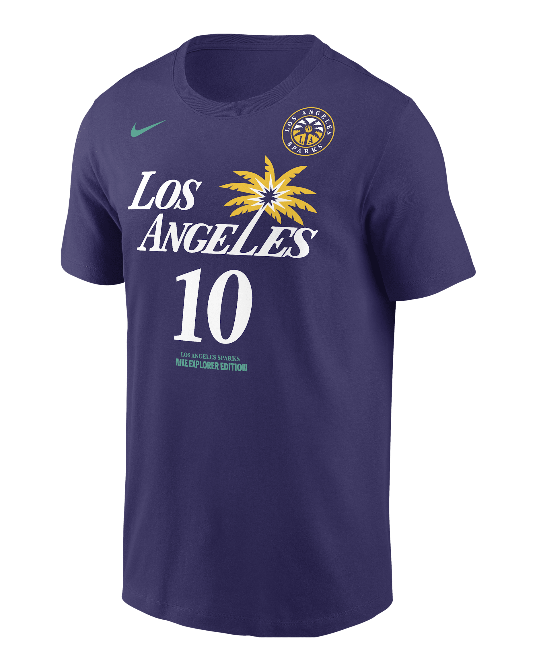 Playera Nike de la WNBA para hombre Kelsey Plum Los Angeles Sparks - Orquídea nuevo