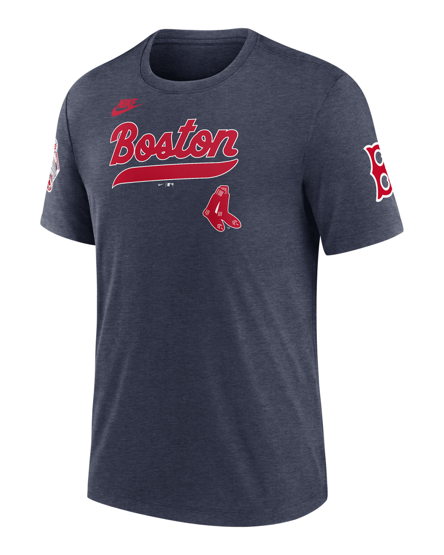 Boston Red Sox Cooperstown Eras Men's Nike MLB T-Shirt - Navy Heather