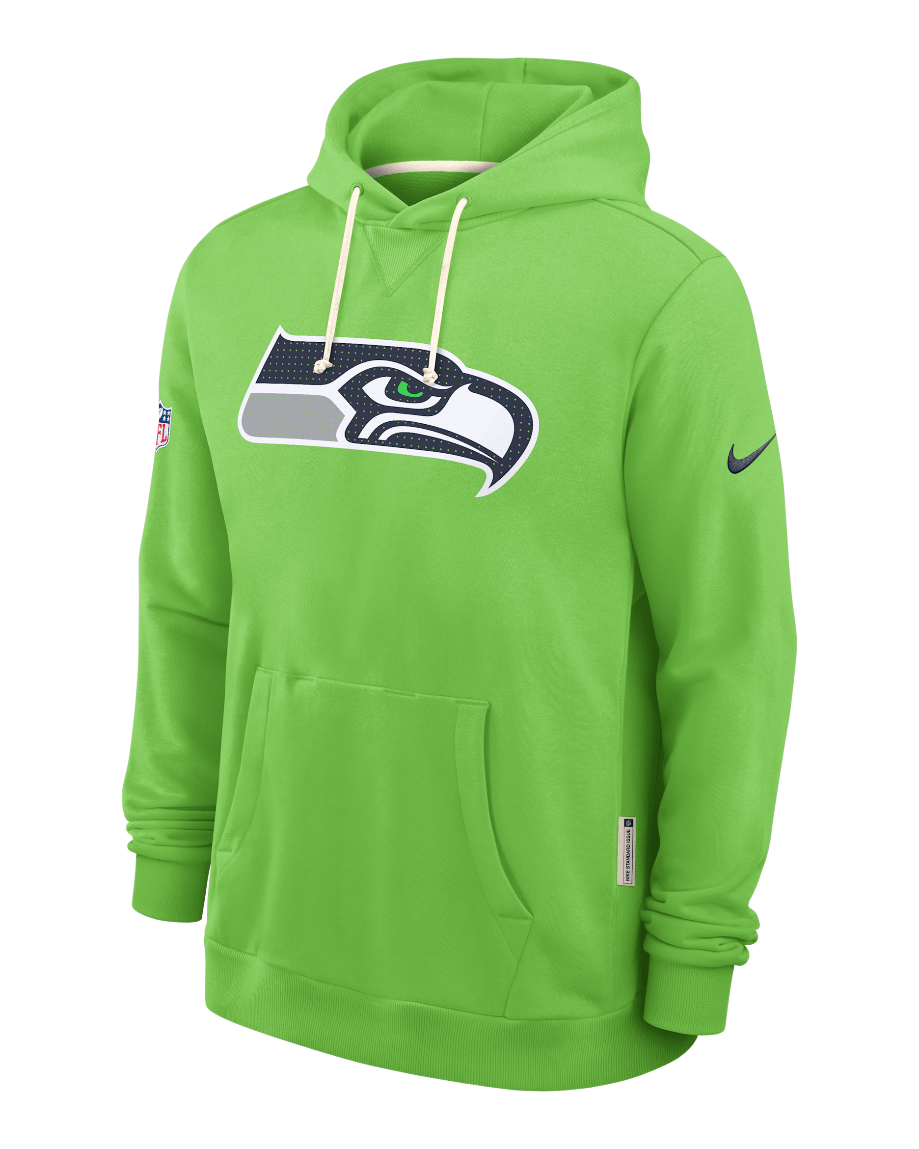 Seattle Seahawks Initial Home Sideline Men's Nike Dri-FIT NFL Pullover Hoodie - Neon Green