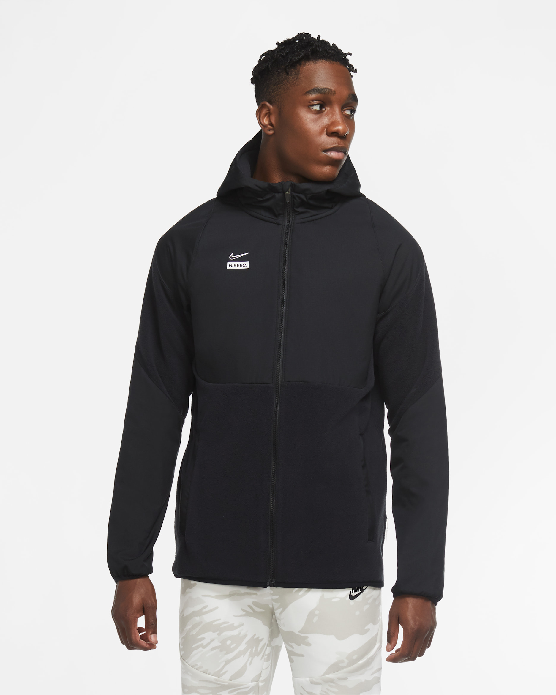 Nike F.C. AWF Men's Woven Football Jacket - Black/Black/White