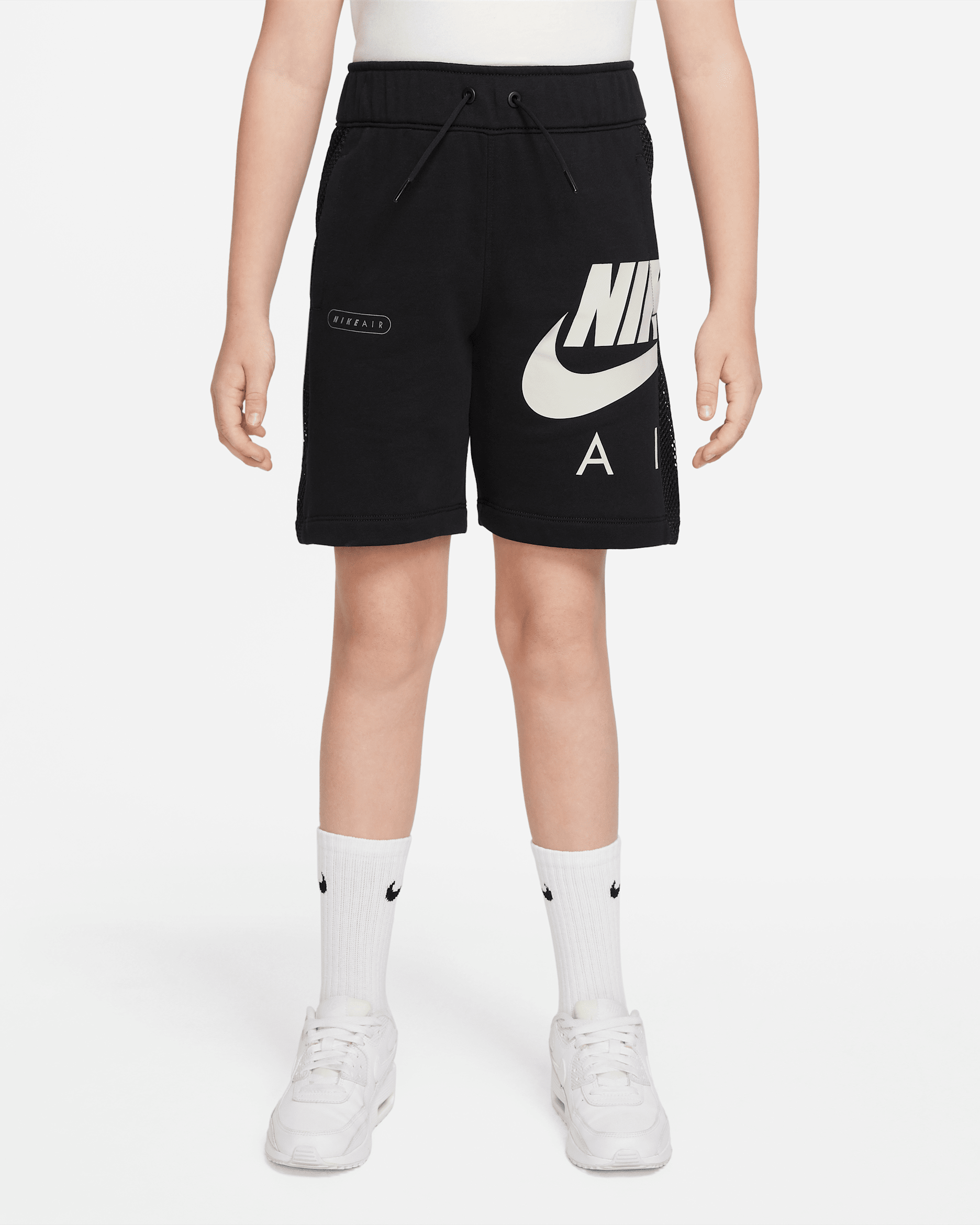 Nike Air Older Kids' (Boys') French Terry Shorts - Black/Black/Light Bone