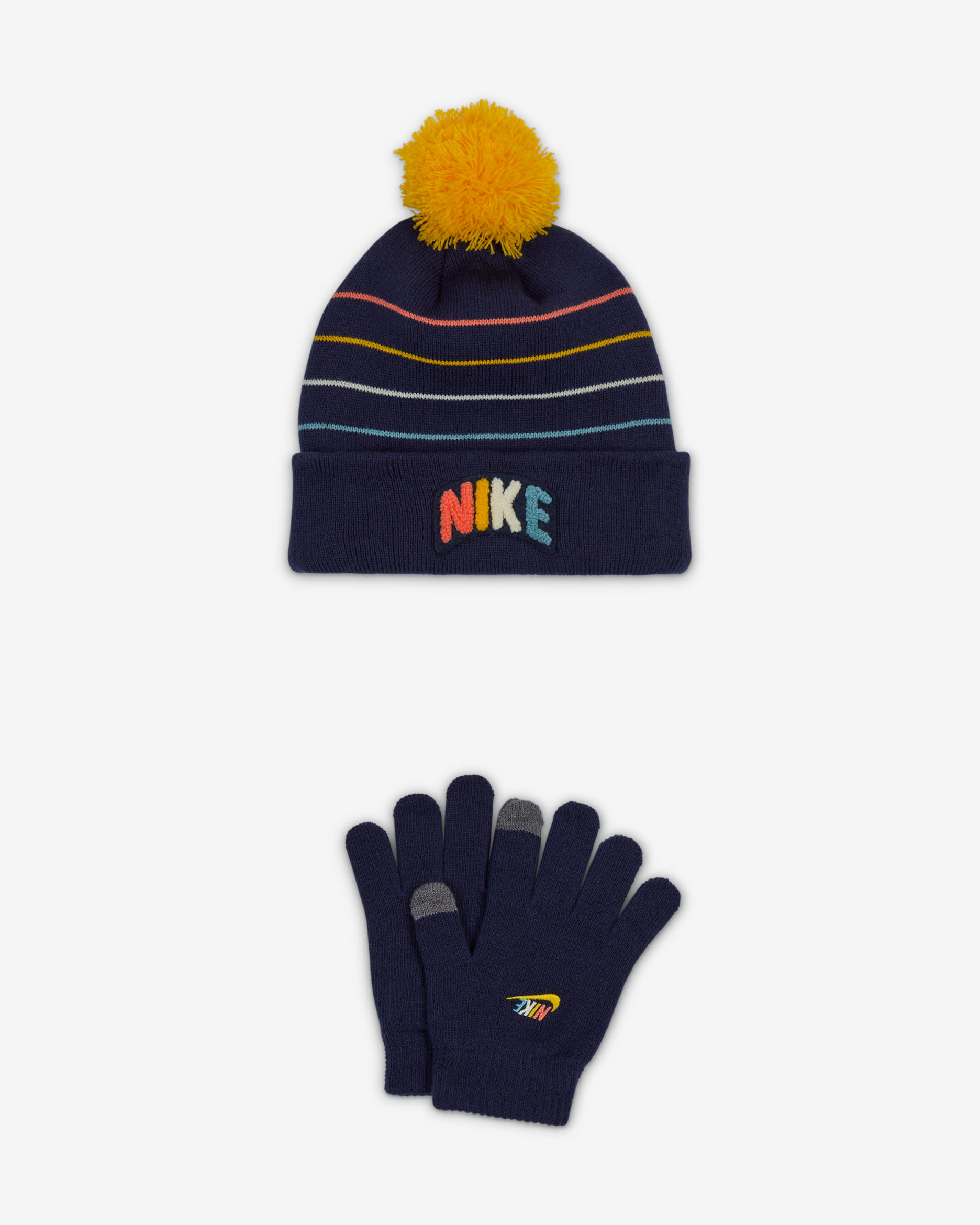 Conjunto de gorro de dos piezas para niños talla grande Nike Powder Play - Azul marino medianoche