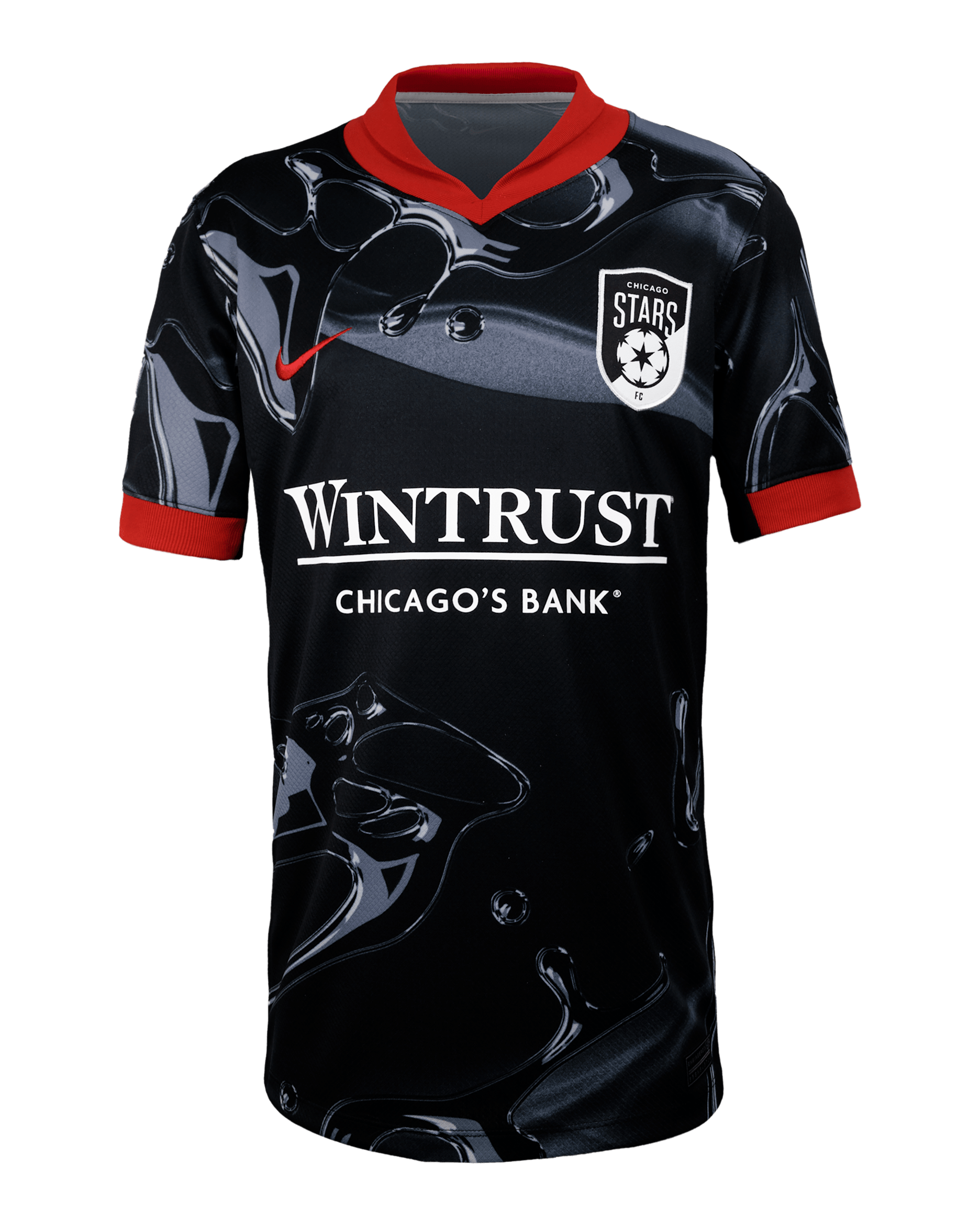 Chicago Stars FC 2025 Stadium Away Big Kids' Nike Dri-FIT NWSL Replica Jersey - Black/Ashen Slate