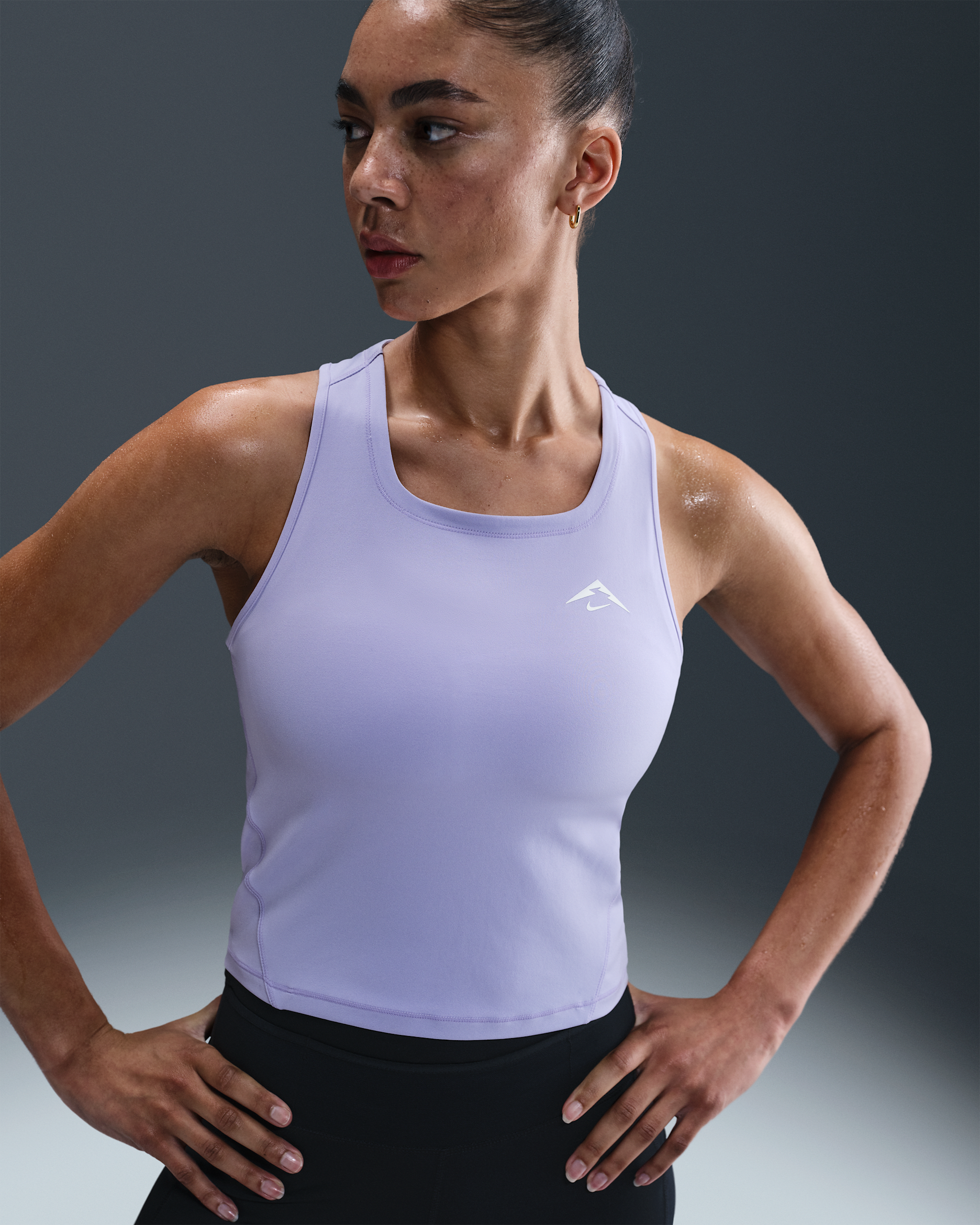 Nike Trail Dri-FIT Kadın Koşu Atleti - Lilac Ice/Summit White