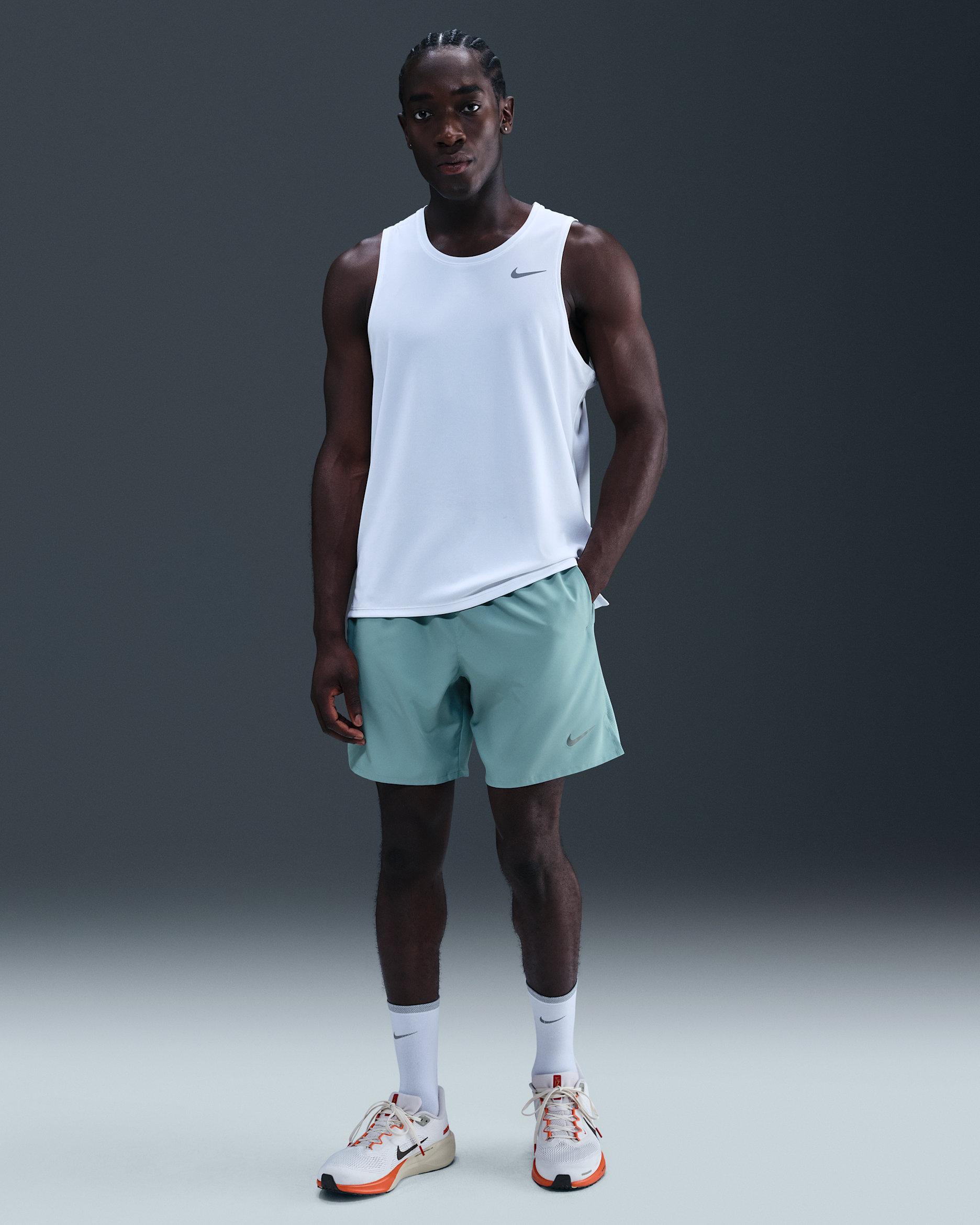 Nike Challenger Men's Dri-FIT 18cm (approx.) Unlined Running Shorts - Cannon/Cannon/Black