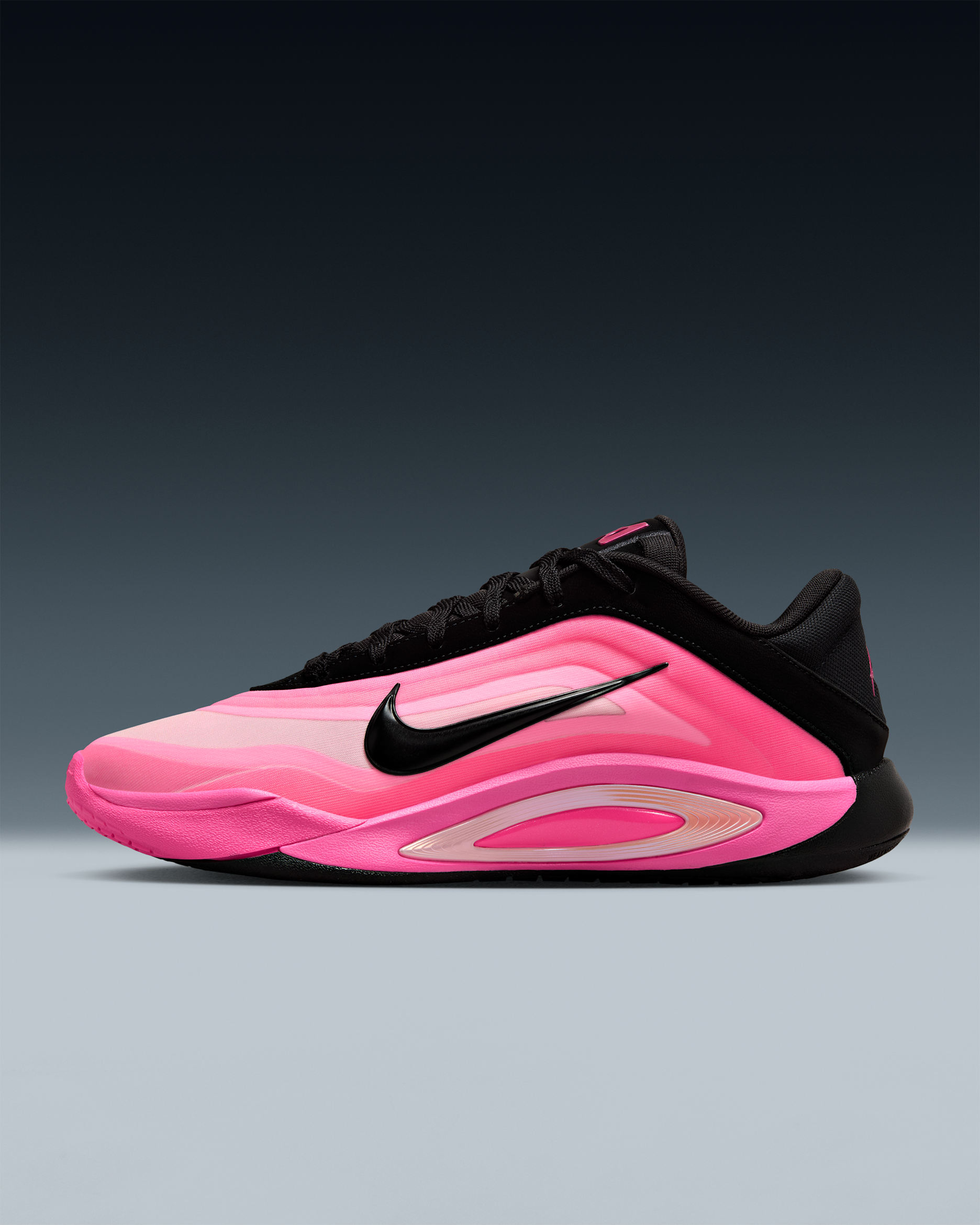 รองเท้าบาสเก็ตบอล A'ja Wilson A'One "Leo Lights" EP - ดำ/Laser Pink/ชมพู/Hyper Pink