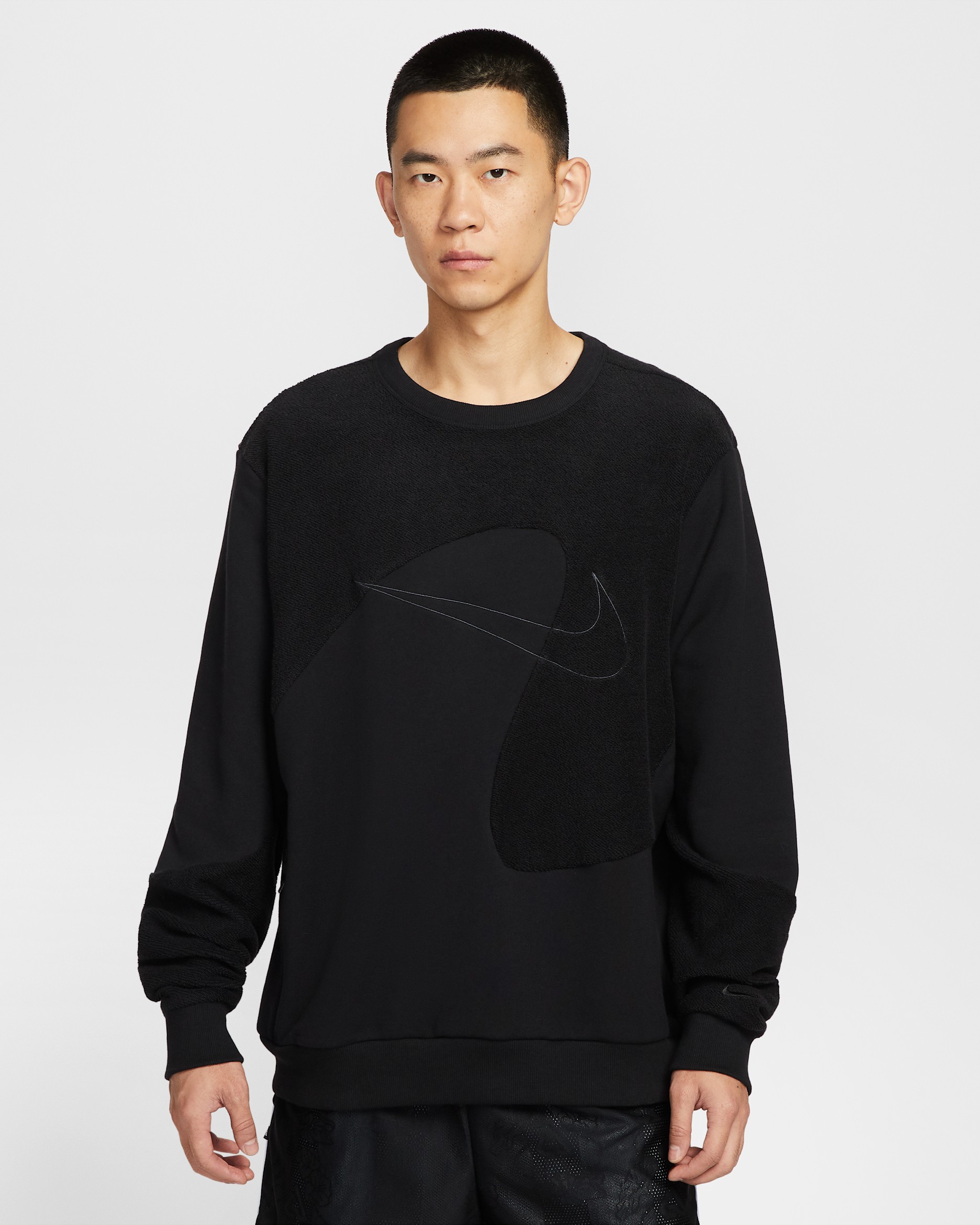 เสื้อบาสเก็ตบอลคอกลมผู้ชาย Giannis Standard Issue - ดำ/Anthracite/ดำ