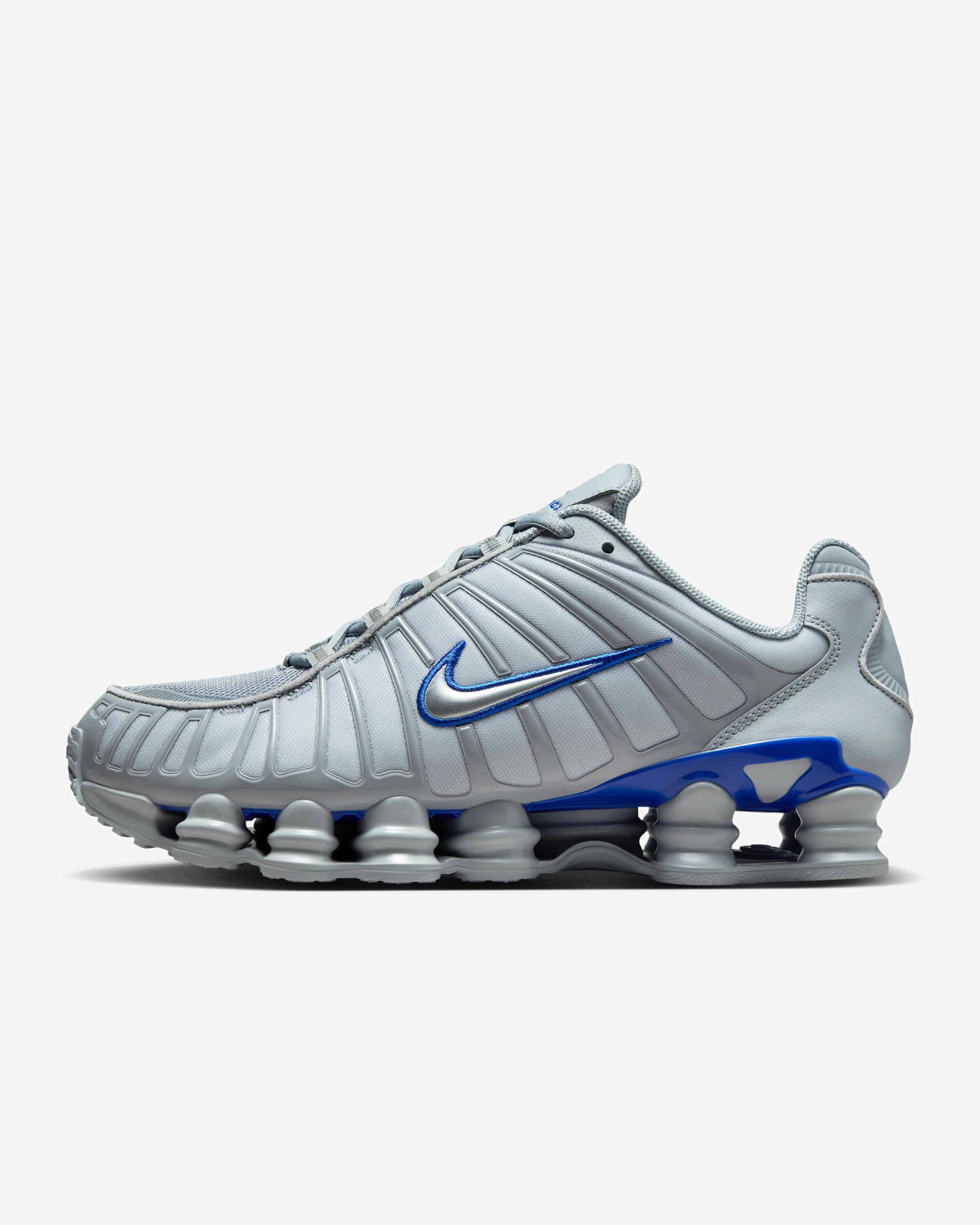 Calzado Nike Shox TL para hombre - Gris lobo/Azul carrera/Plata metalizado