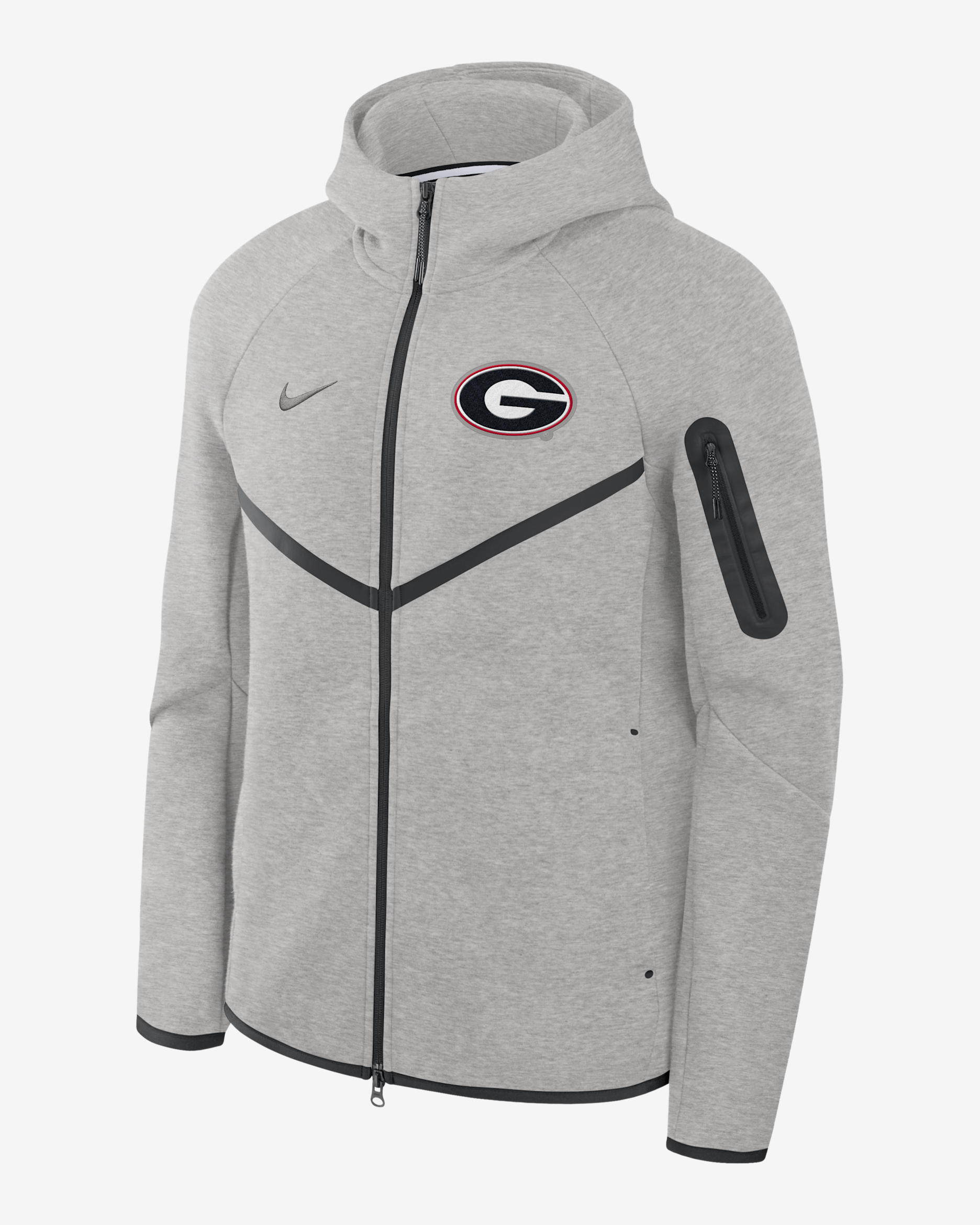 Georgia Tech Fleece Windrunner Men's Nike College Full-Zip Hooded Jacket - Grey