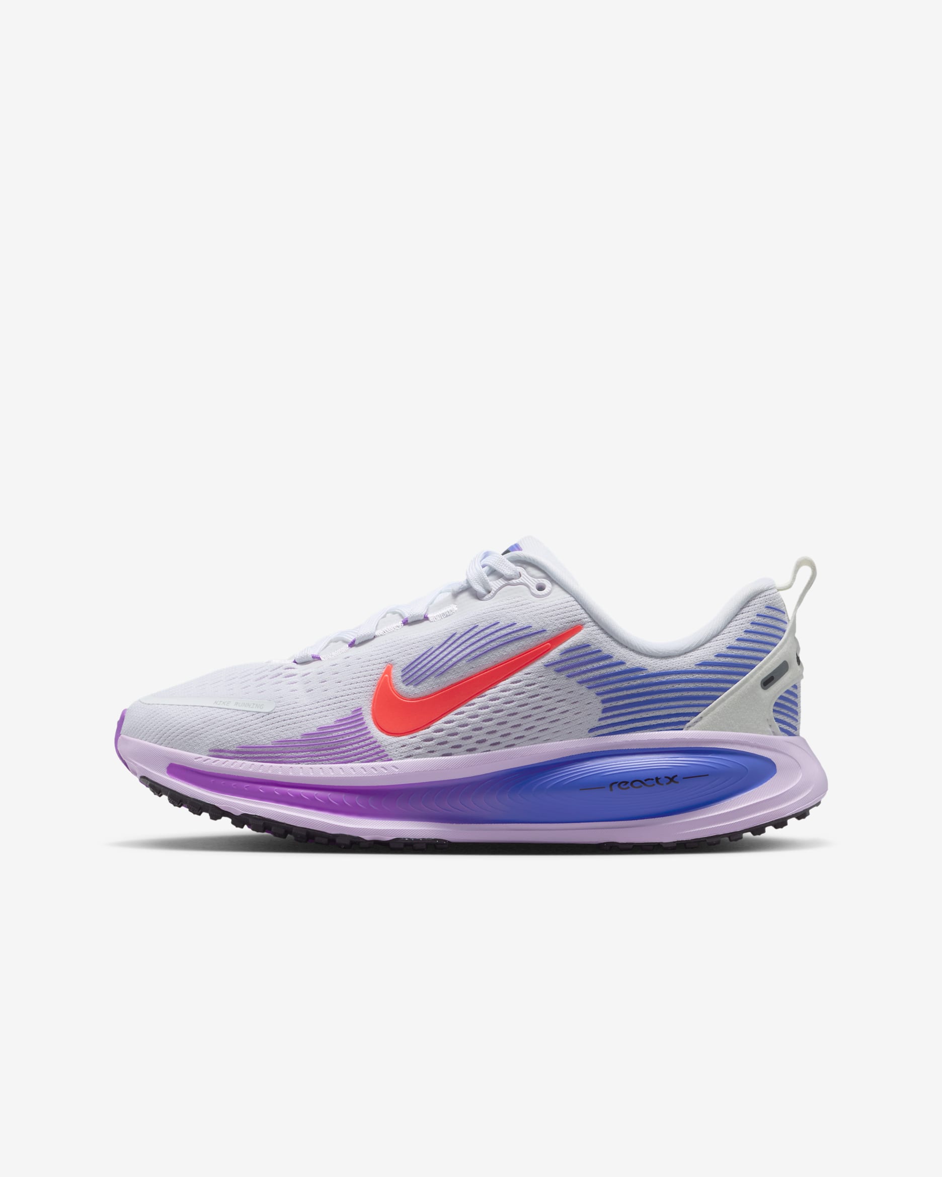 Nike Vomero 18 Straßenlaufschuh (ältere Kinder) - Weiß/Violet Mist/Sapphire/Hot Lava
