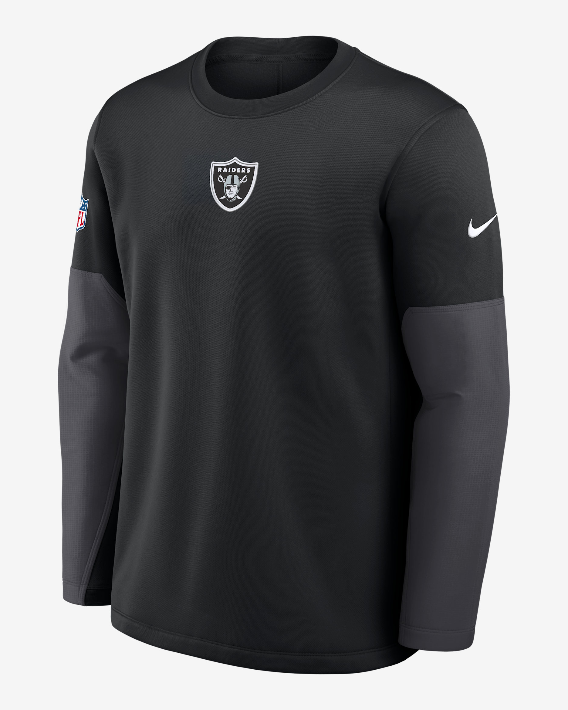 Las Vegas Raiders Scripted To Win Sideline Coach Men's Nike Therma-FIT NFL Long-Sleeve T-Shirt - Black