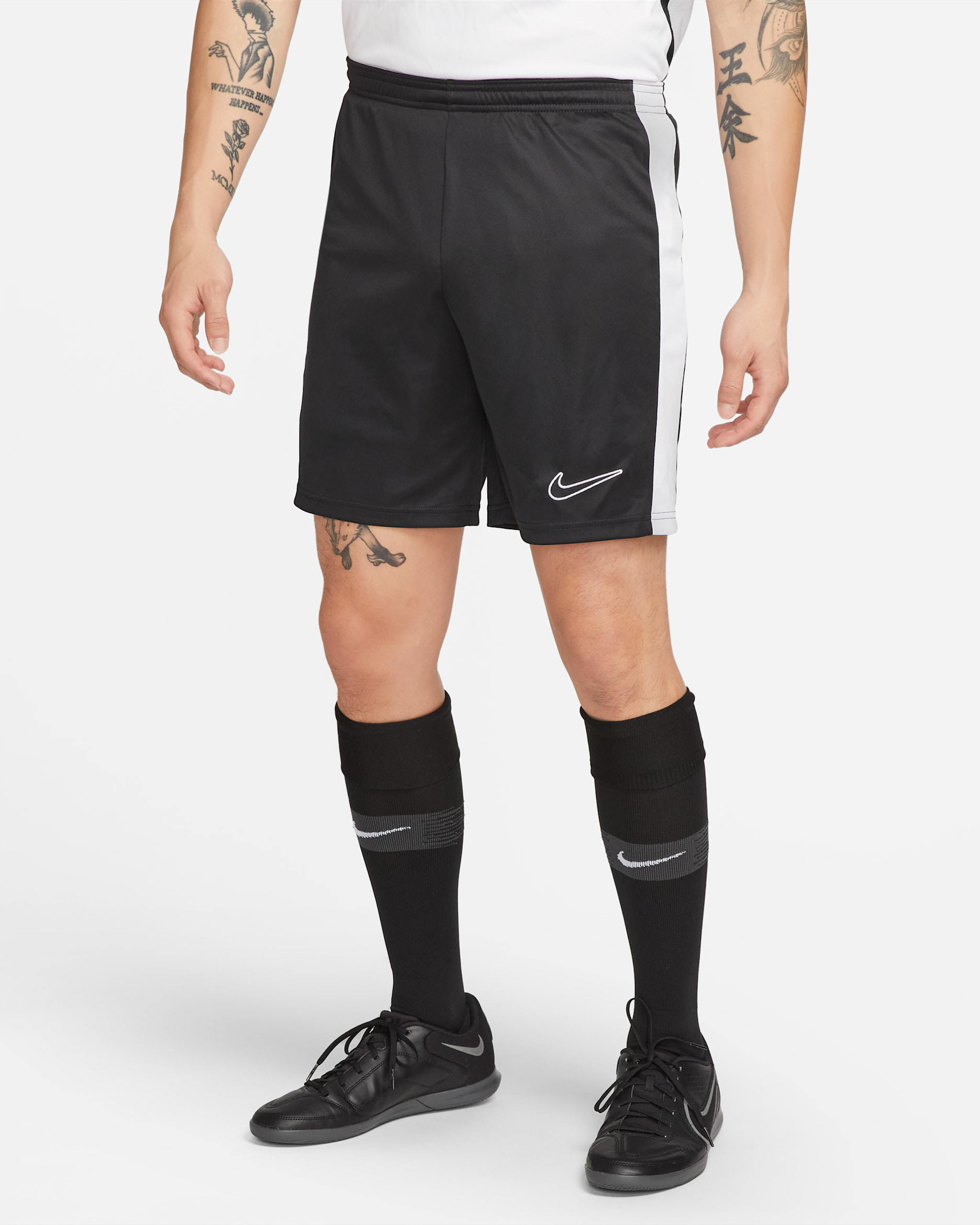 Nike Dri-FIT Academy Men's Soccer Shorts - Black/White/Black/White
