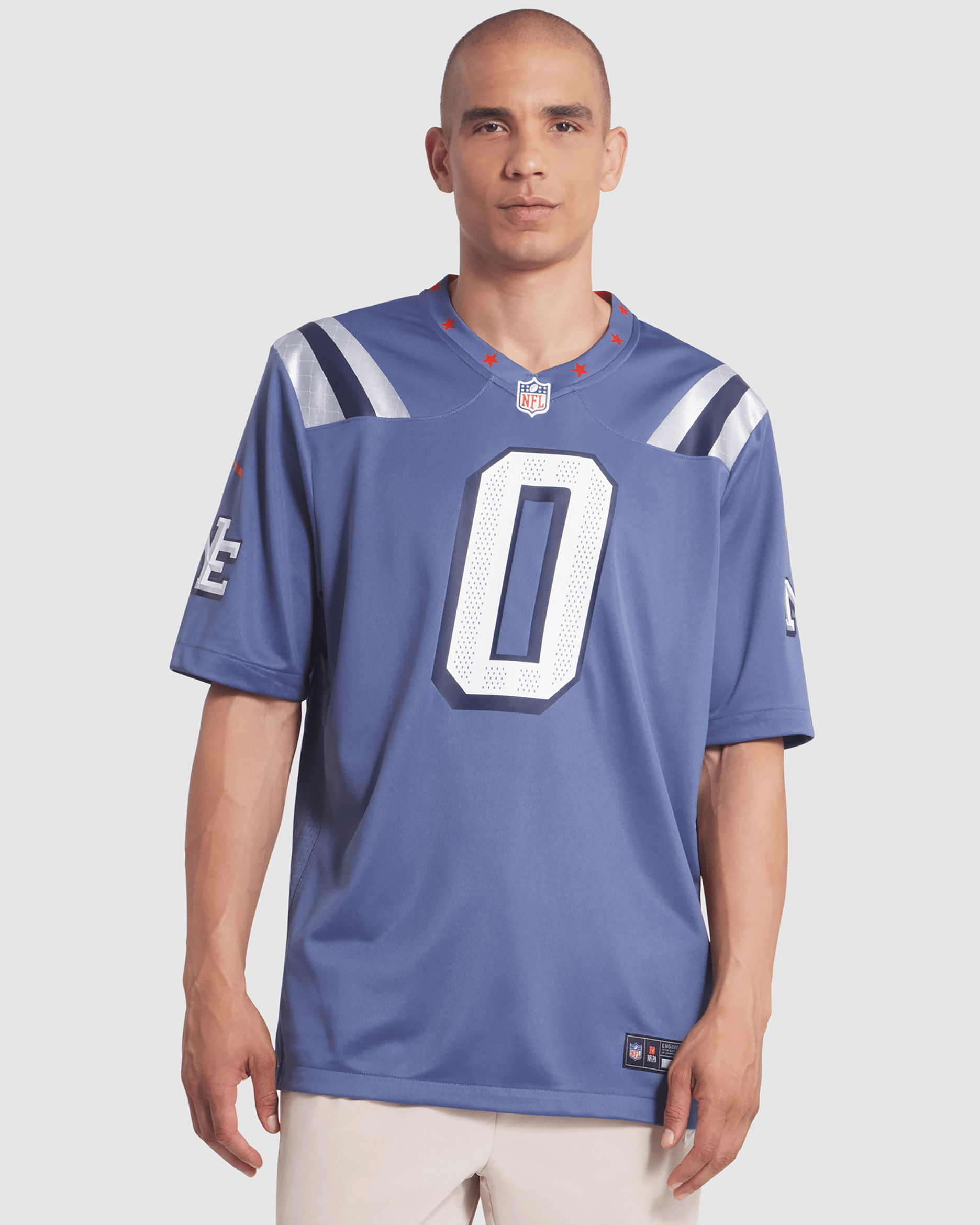 Christian Gonzalez New England Patriots Rivalries Collection Men’s Nike NFL Game Jersey - Blue