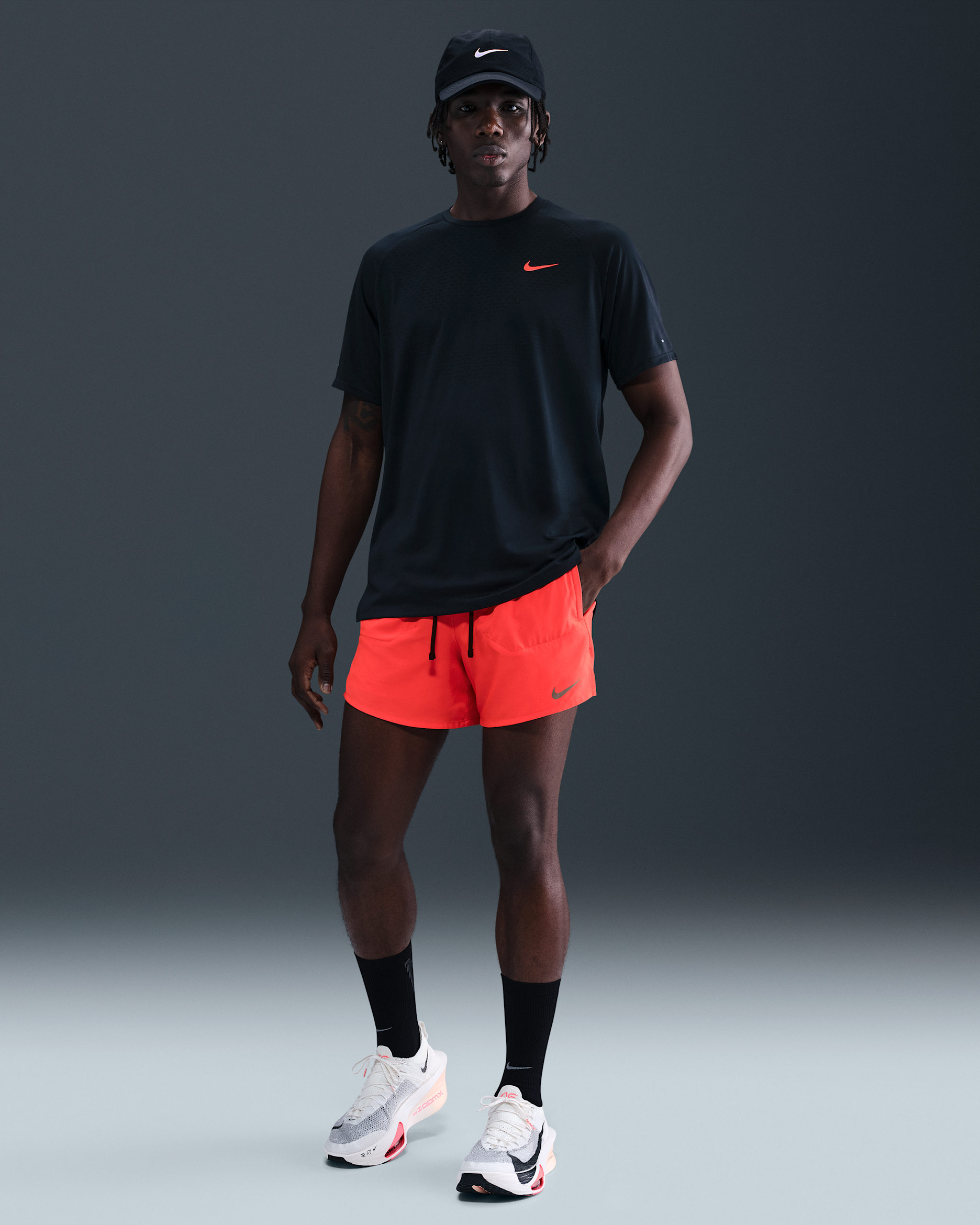 Nike Stride Men's Dri-FIT 5" 2-in-1 Running Shorts - Bright Crimson/Bright Crimson/Black