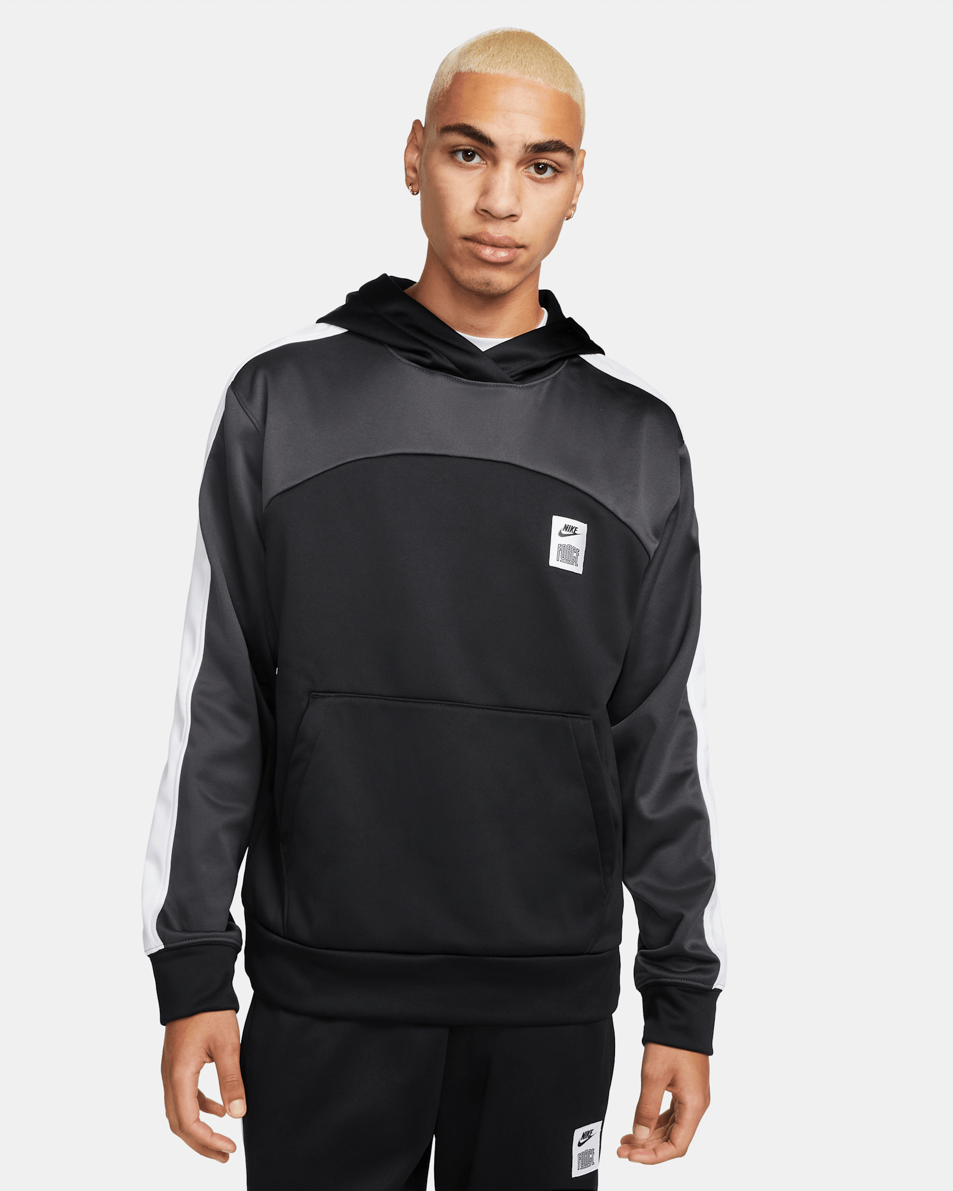 Nike Therma-FIT Starting 5 Men's Pullover Basketball Hoodie - Black/Dark Smoke Grey/White/Dark Smoke Grey